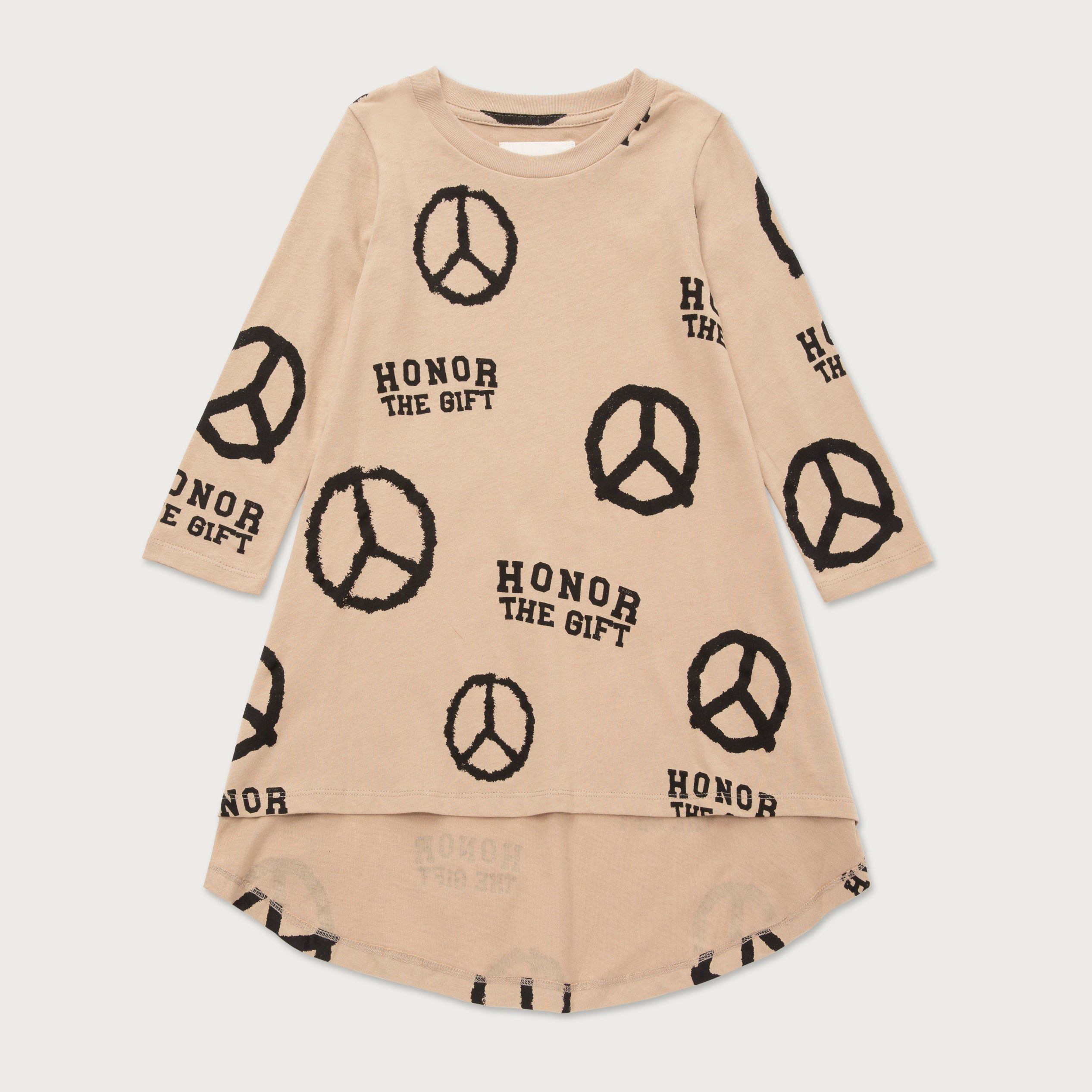 Kids Girls Knit Dress - Sand sold by Honor the Gift