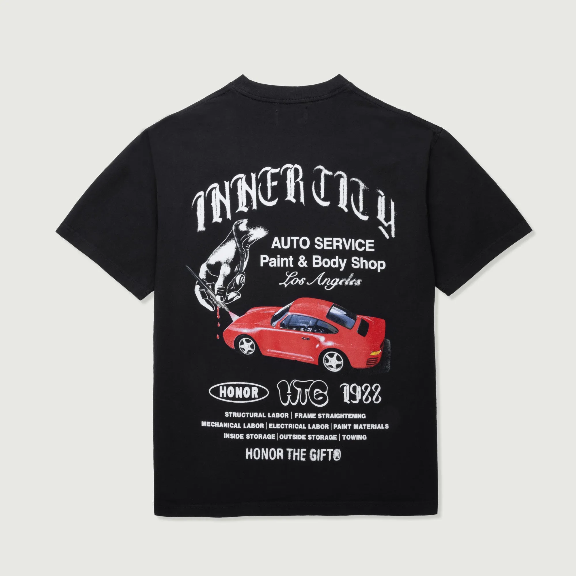 Inner City Auto Service T-Shirt - Black sold by Honor the Gift product image thumbnail 2
