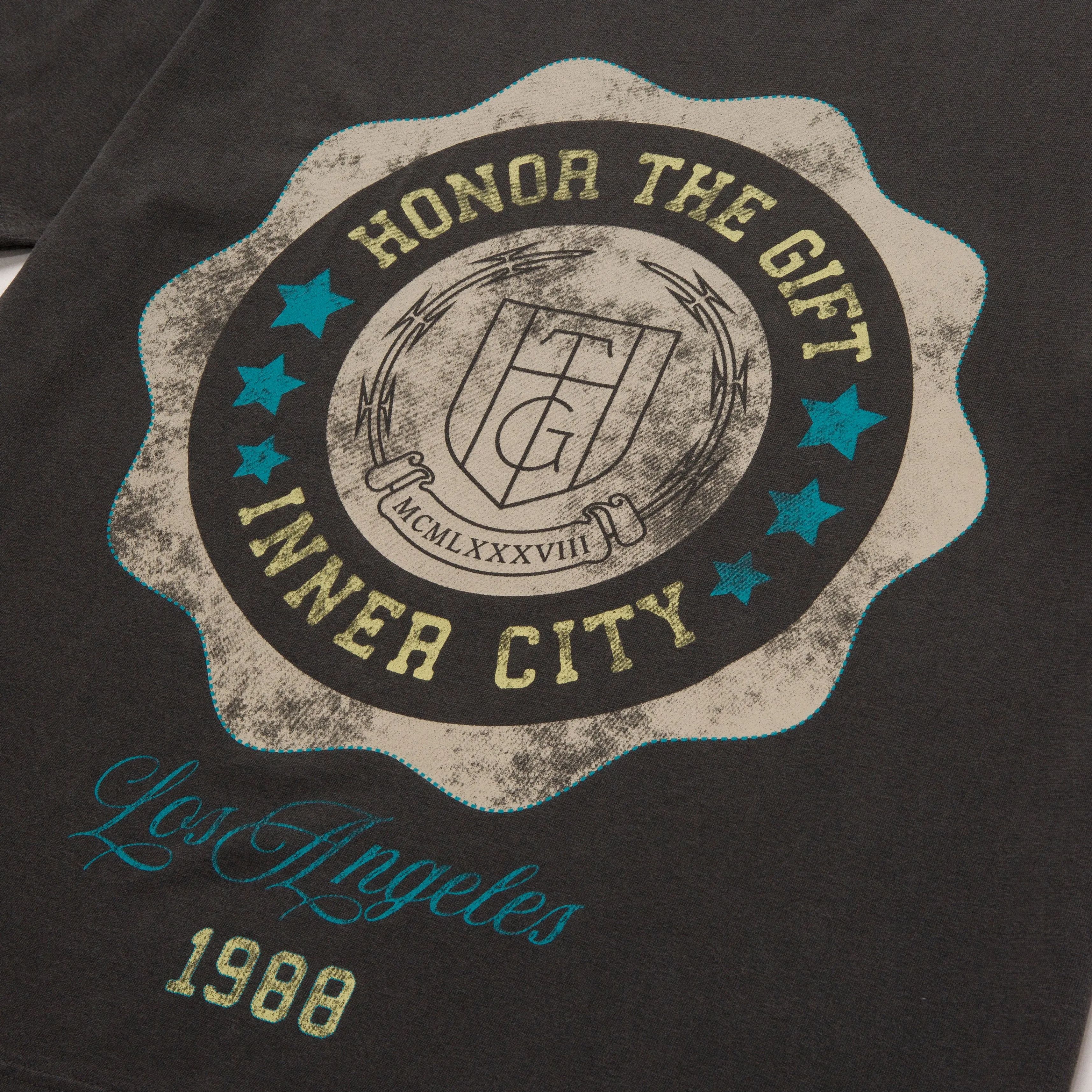 HTG® Seal Logo T-Shirt - Black sold by Honor the Gift product image thumbnail 4
