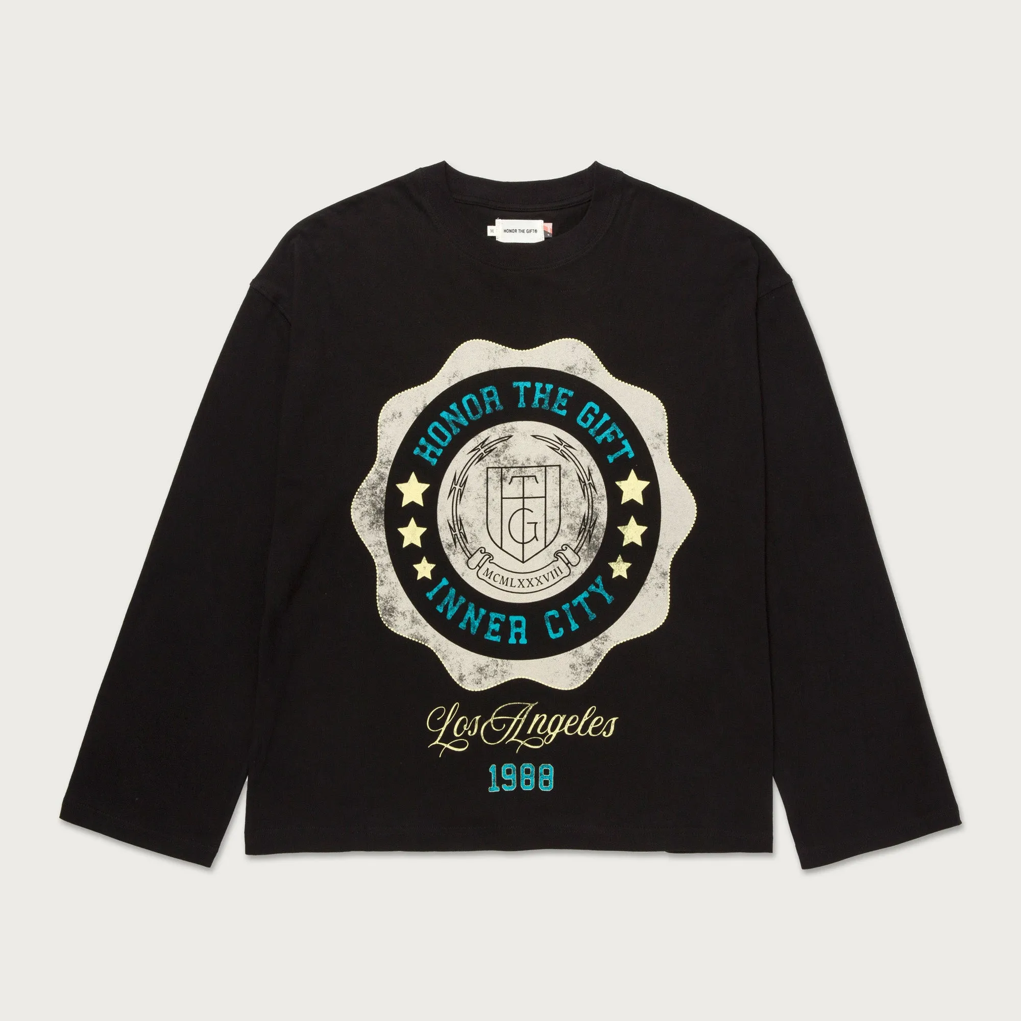 HTG® Seal Logo L/S T-Shirt - Black sold by Honor the Gift