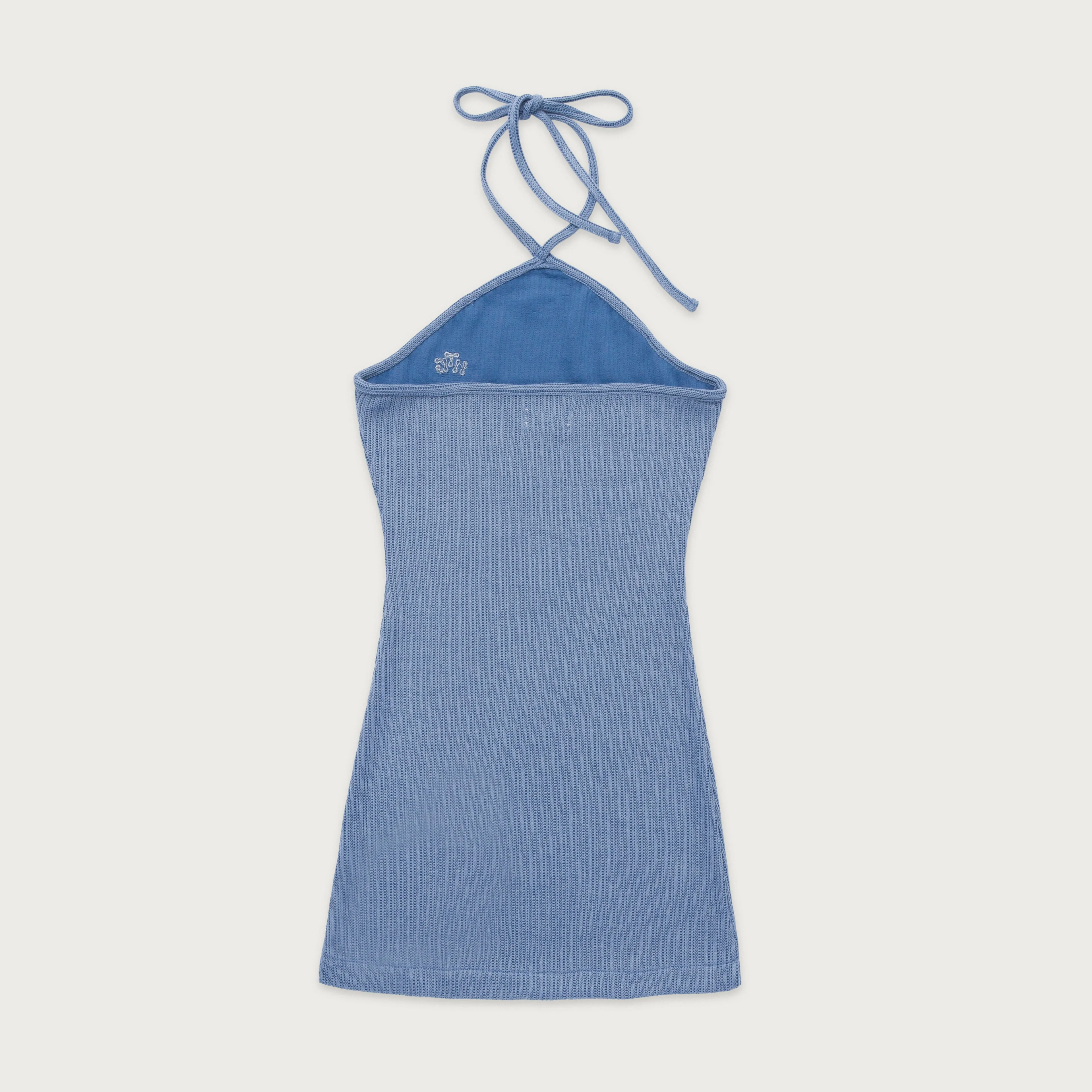 Womens 70's Halter Dress - Blue sold by Honor the Gift product image thumbnail 2