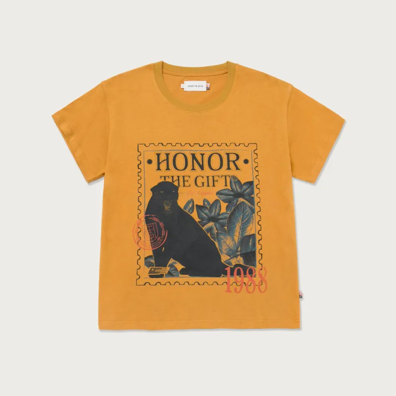 Womens 1988 Stamp T-Shirt - Mustard made by Honor the Gift