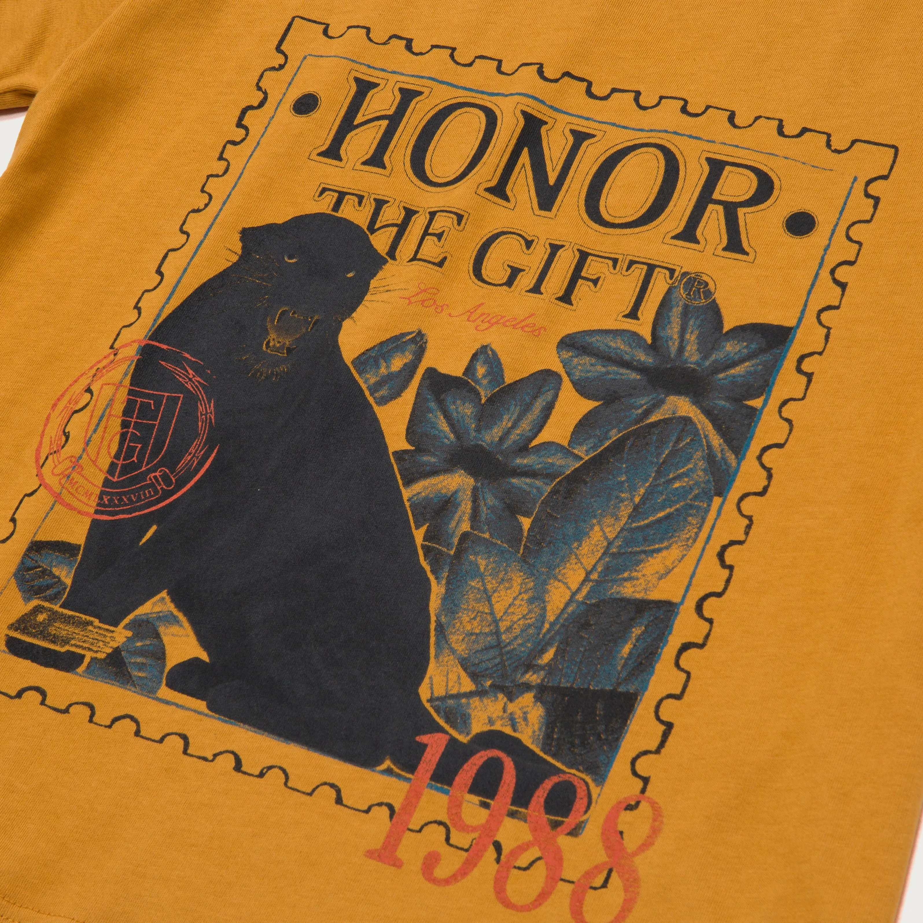 Womens 1988 Stamp T-Shirt - Mustard sold by Honor the Gift product image thumbnail 4