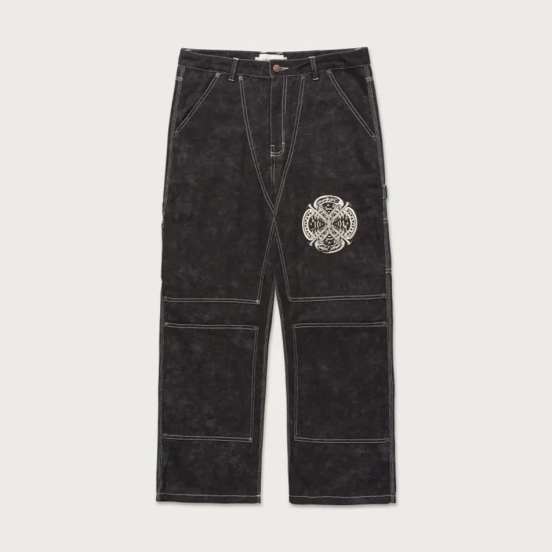 Washed Carpenter Ankle Pant - Black sold by Honor the Gift