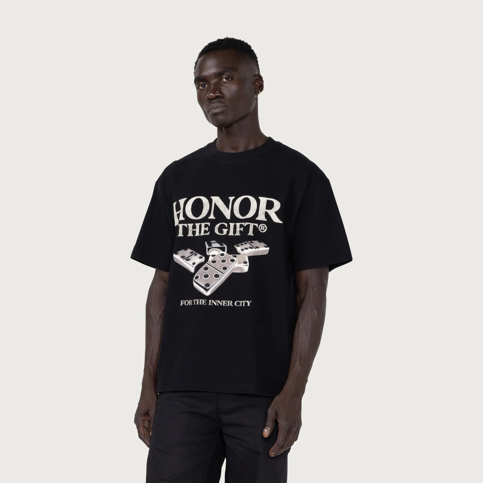 Dominos T-Shirt - Black sold by Honor the Gift product image thumbnail 4