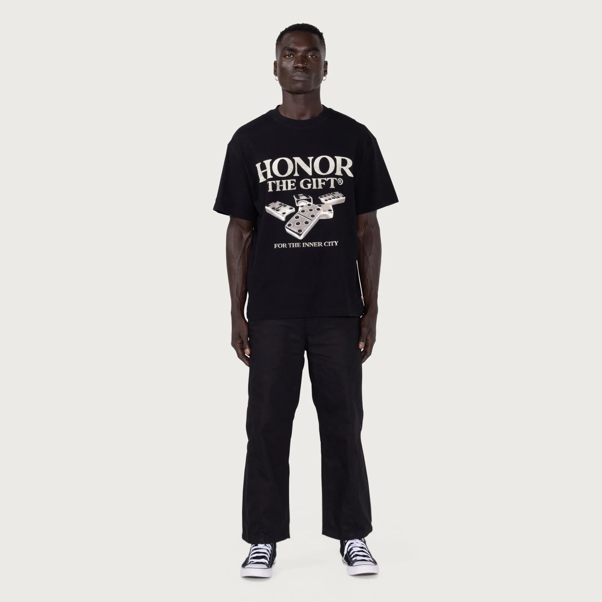 Dominos T-Shirt - Black sold by Honor the Gift product image thumbnail 2