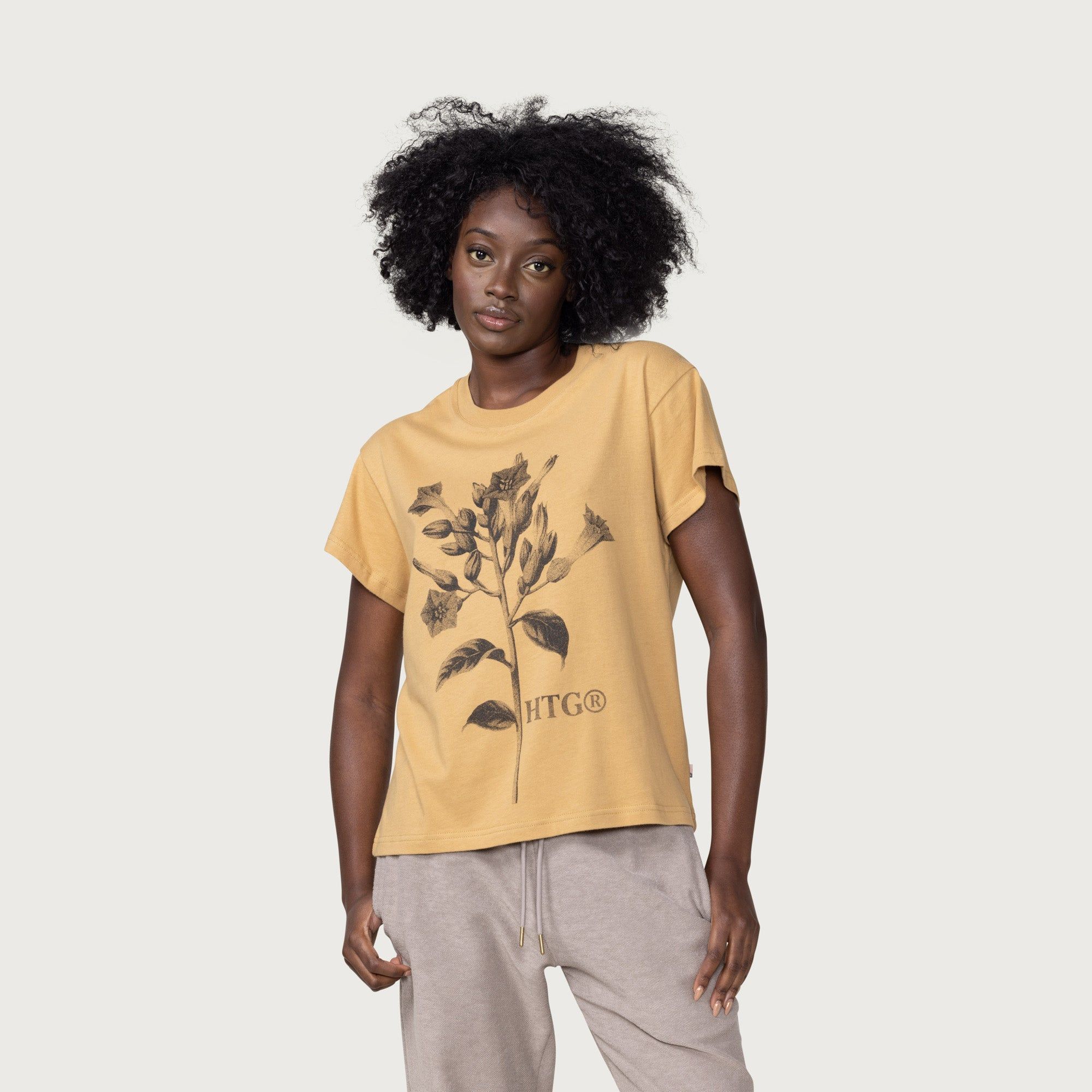 Womens Tobacco Flower T-Shirt - Tan sold by Honor the Gift product image thumbnail 4