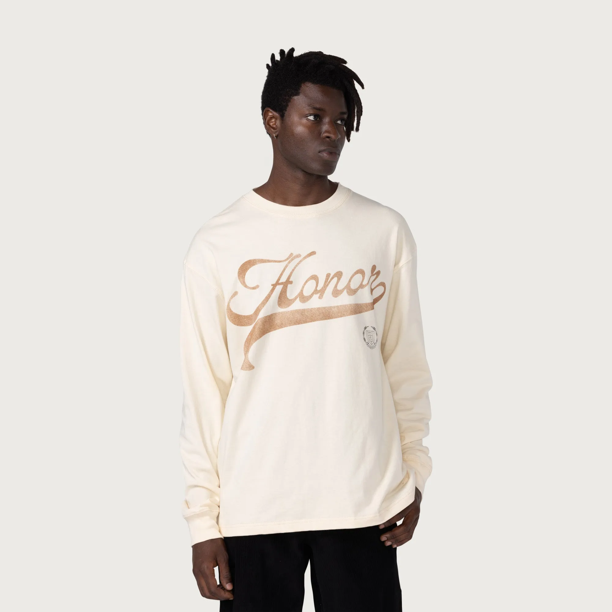 Holiday Script L/S T-Shirt - Bone sold by Honor the Gift product image thumbnail 5