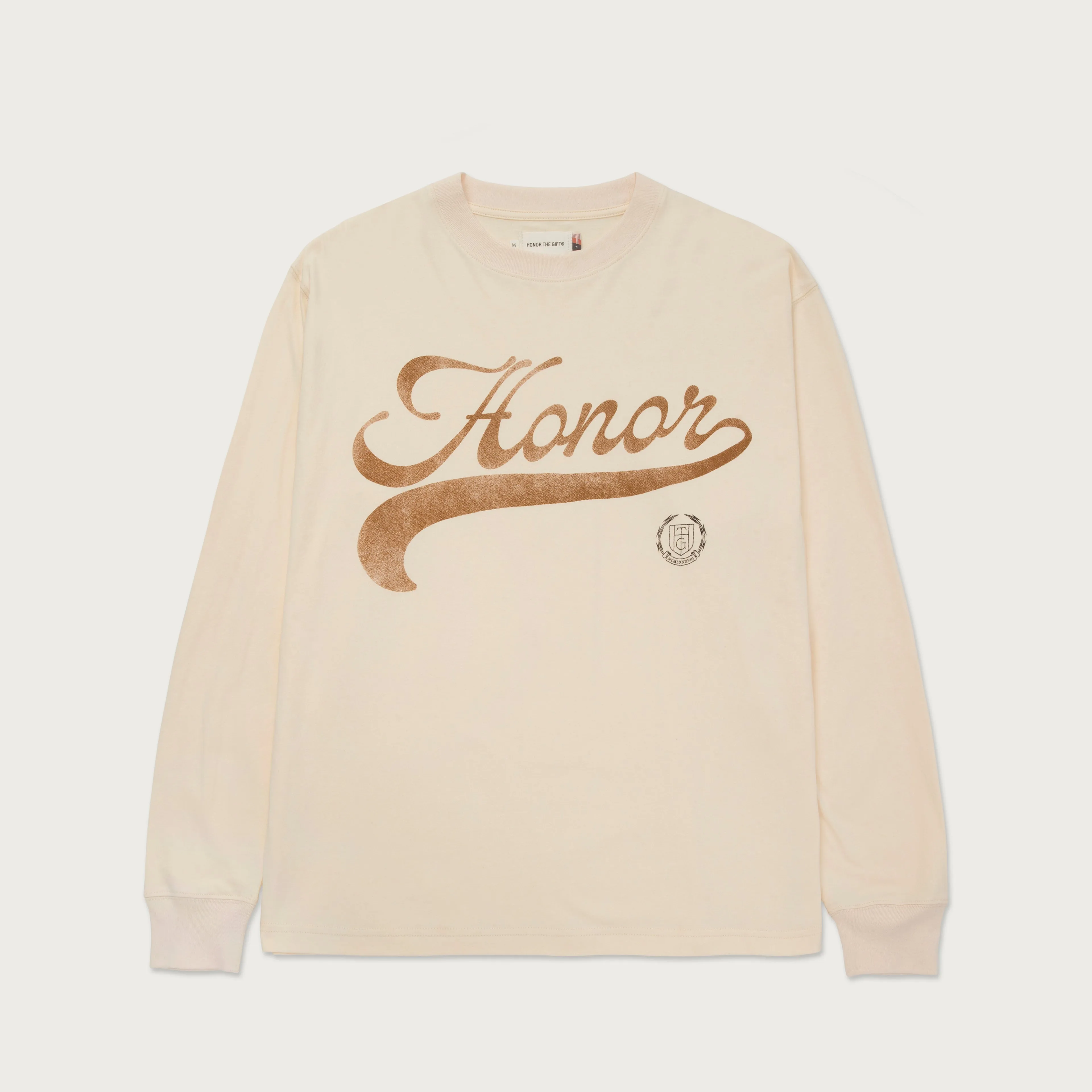 Holiday Script L/S T-Shirt - Bone sold by Honor the Gift