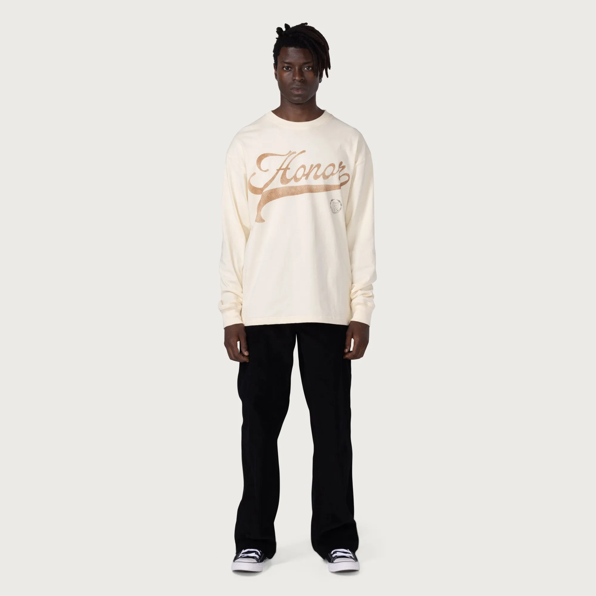 Holiday Script L/S T-Shirt - Bone sold by Honor the Gift product image thumbnail 3