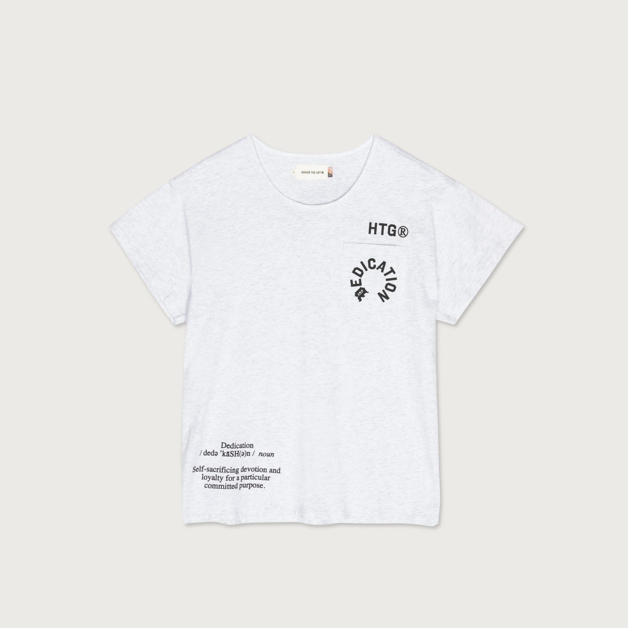 Womens Dedication T-Shirt - Lt Heather sold by Honor the Gift