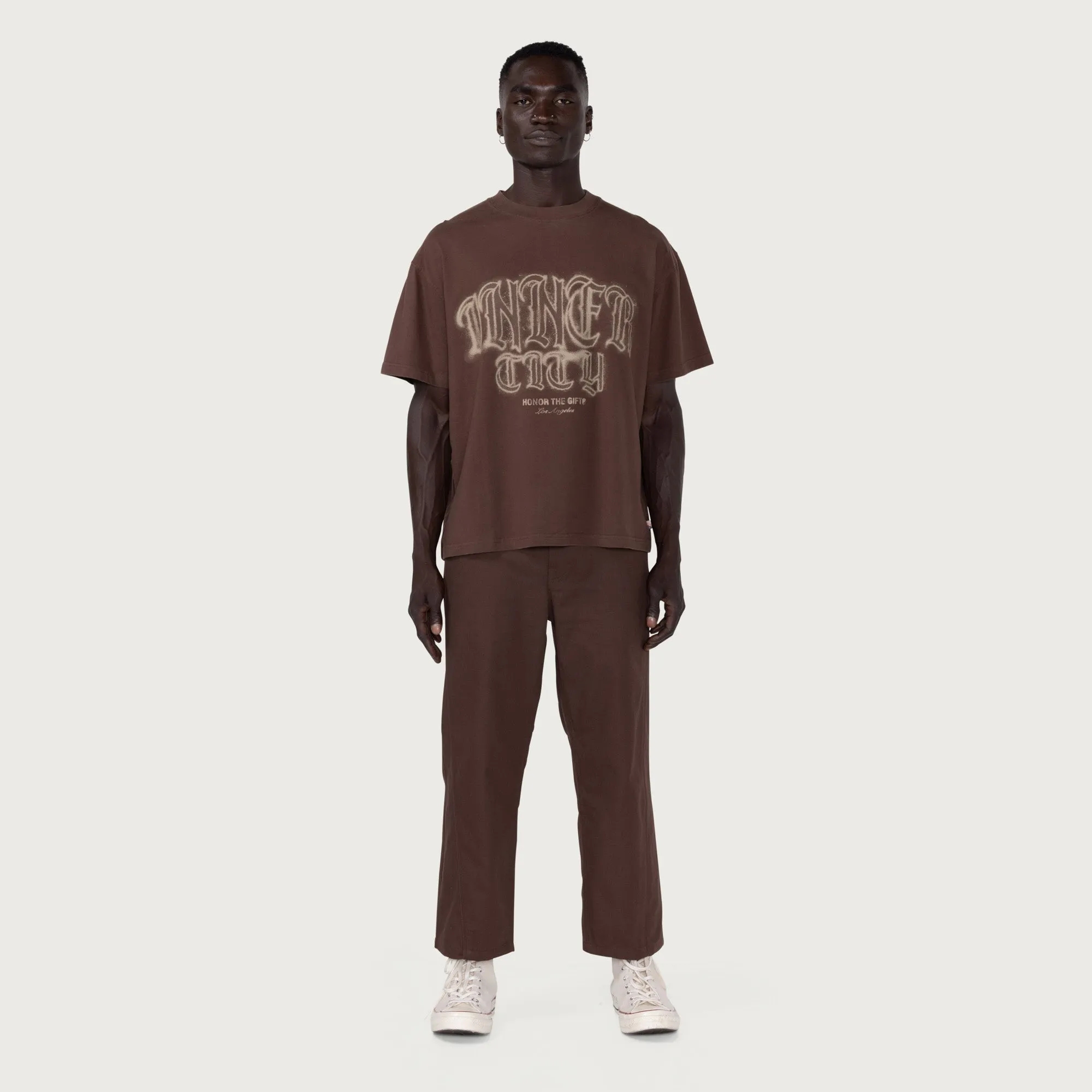 Stamp Inner City T-Shirt - Brown sold by Honor the Gift product image thumbnail 3