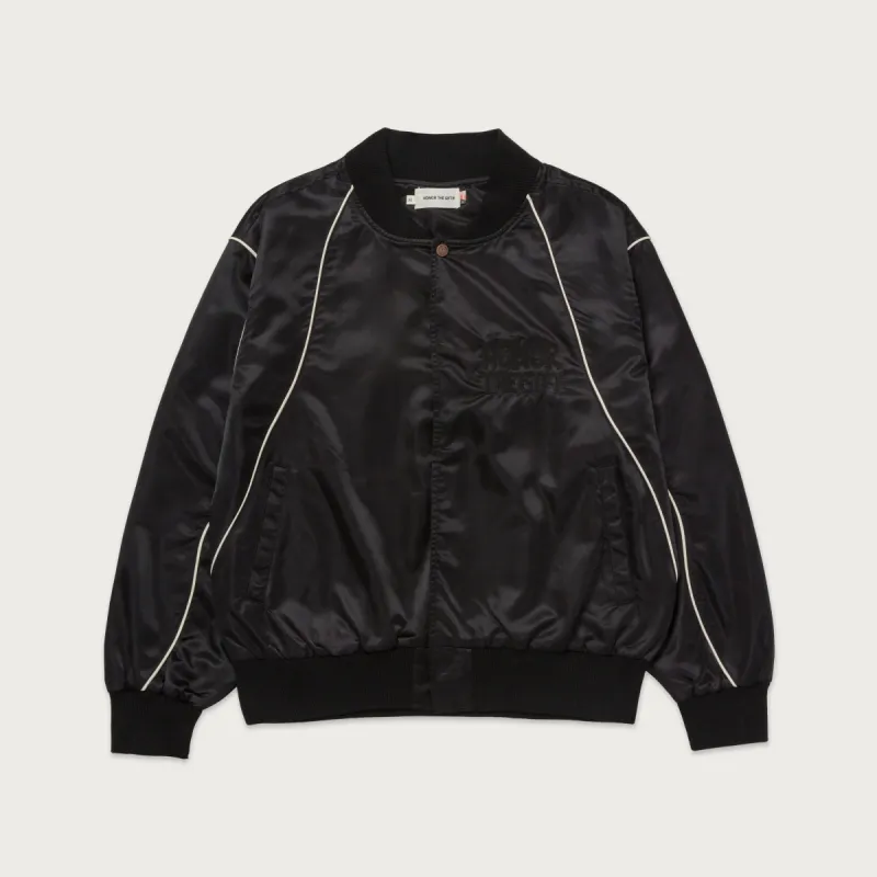 Satin Bomber Jacket - Black sold by Honor the Gift