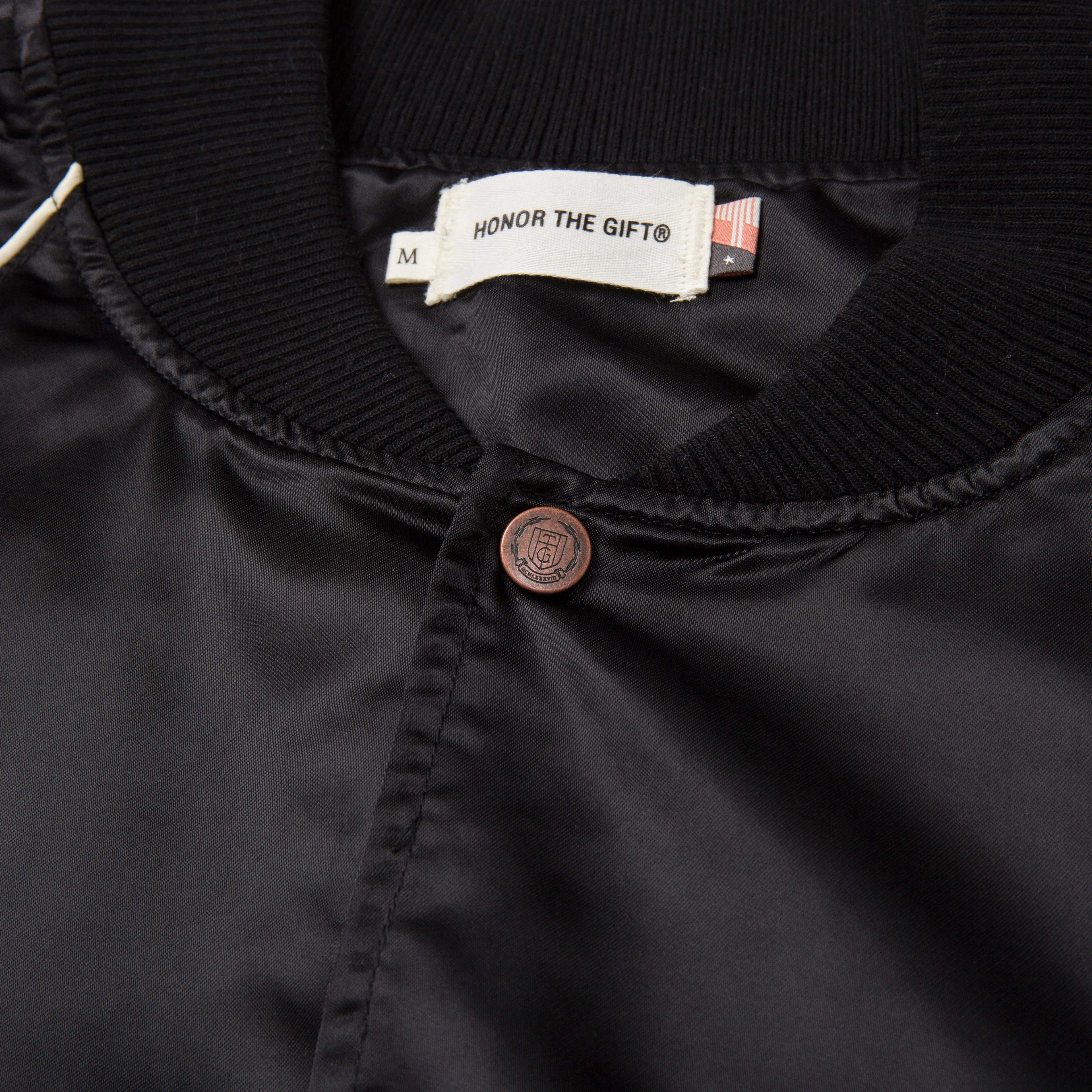 Satin Bomber Jacket - Black sold by Honor the Gift product image thumbnail 5