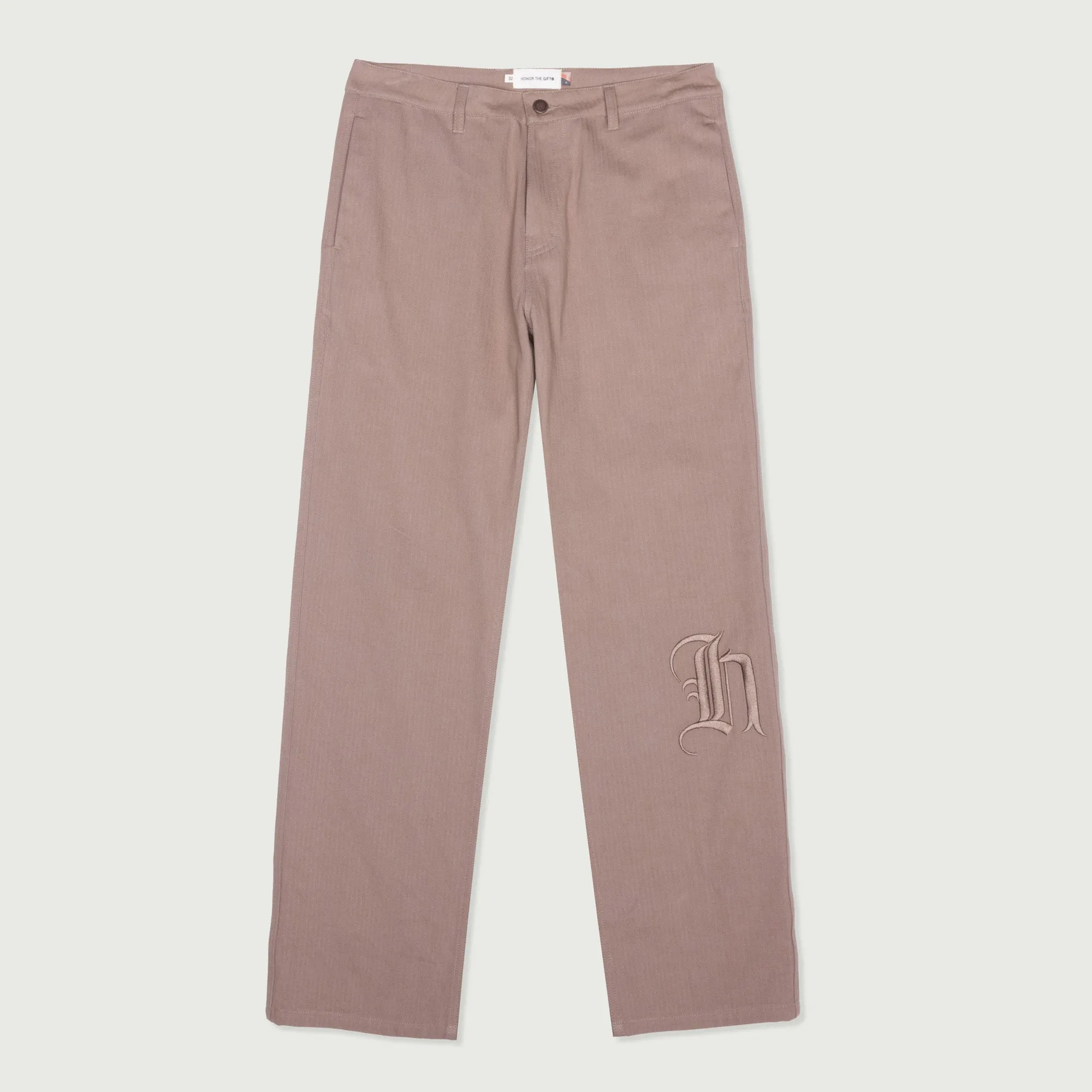 Herringbone Pant - Lt. Brown sold by Honor the Gift