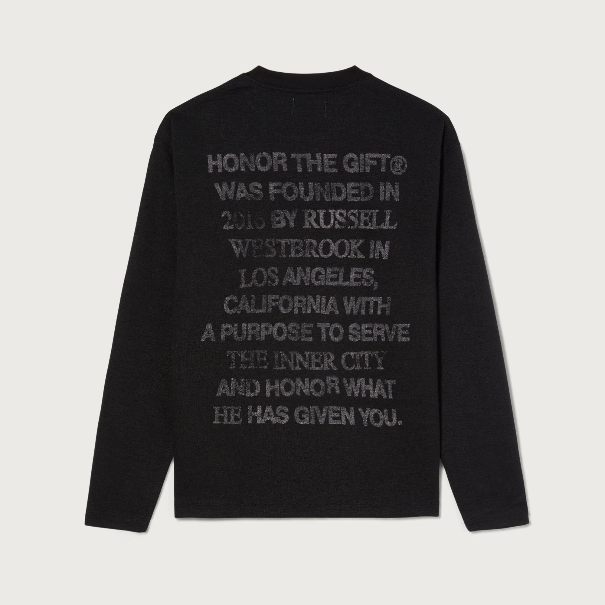 2016 L/S Shirt - Black sold by Honor the Gift product image thumbnail 3