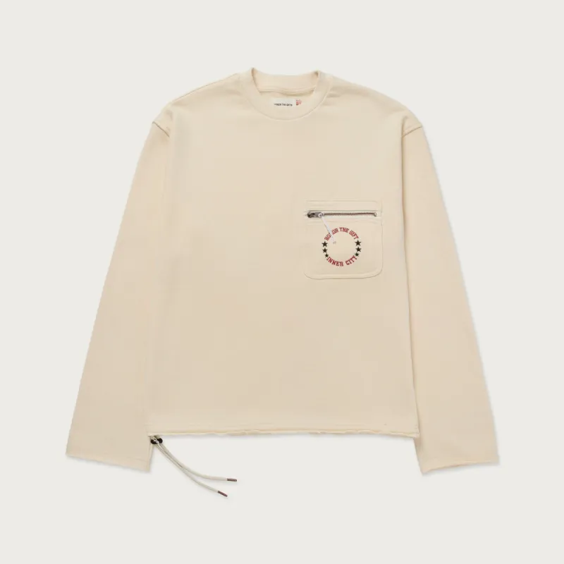 Pocket Pullover Crewneck Sweater - Bone sold by Honor the Gift