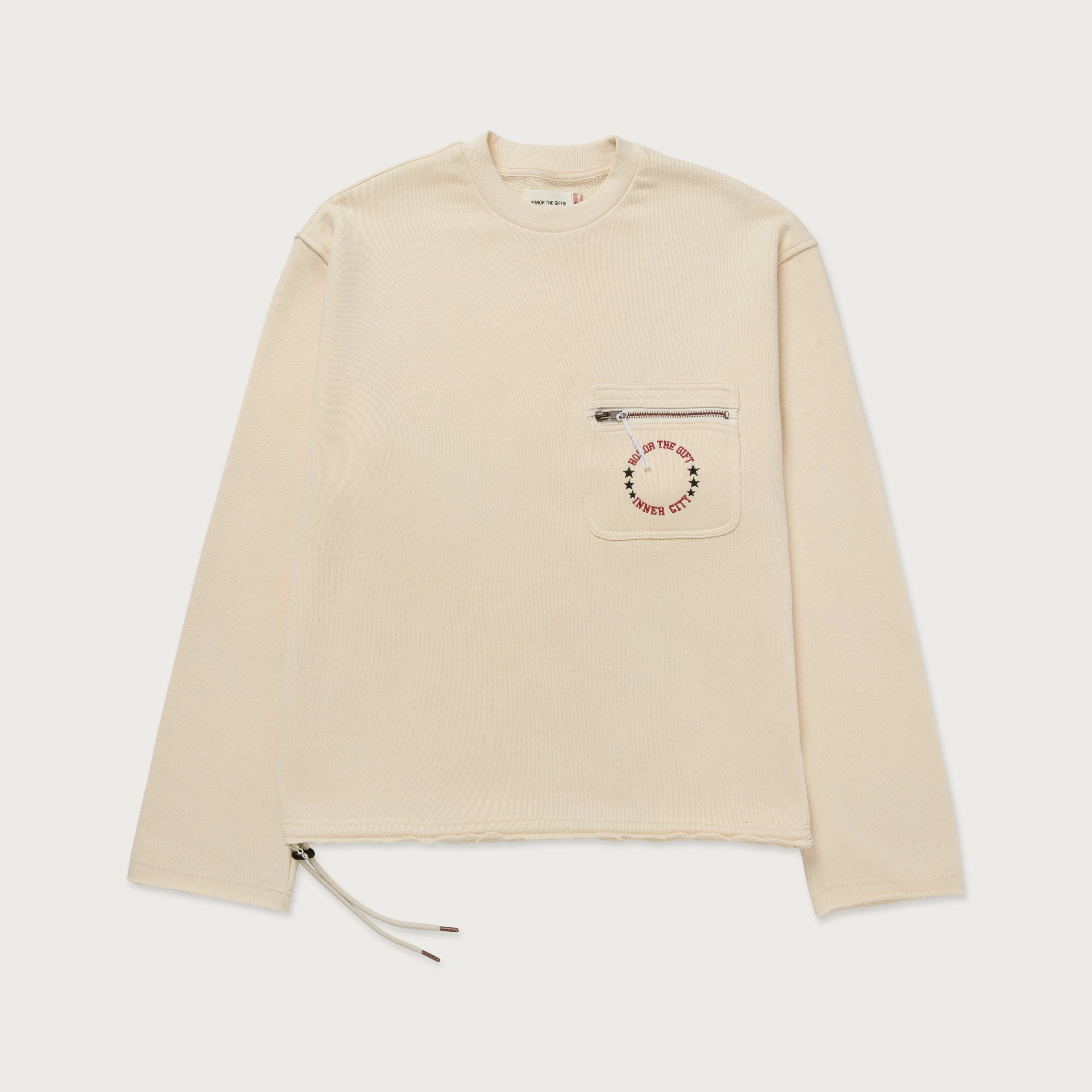 Pocket Pullover Crewneck Sweater - Bone sold by Honor the Gift