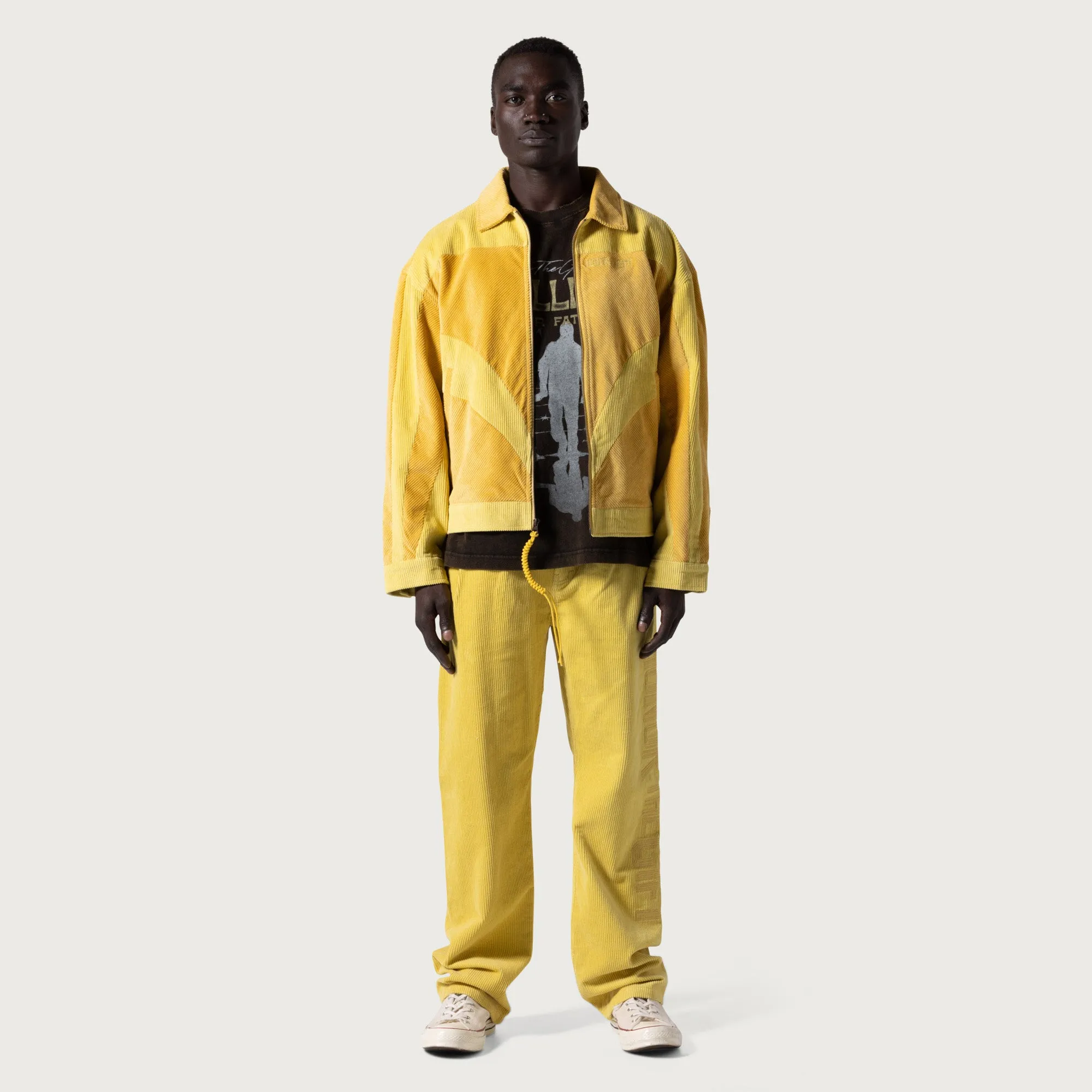 Corduroy Zip Jacket - Yellow sold by Honor the Gift product image thumbnail 3
