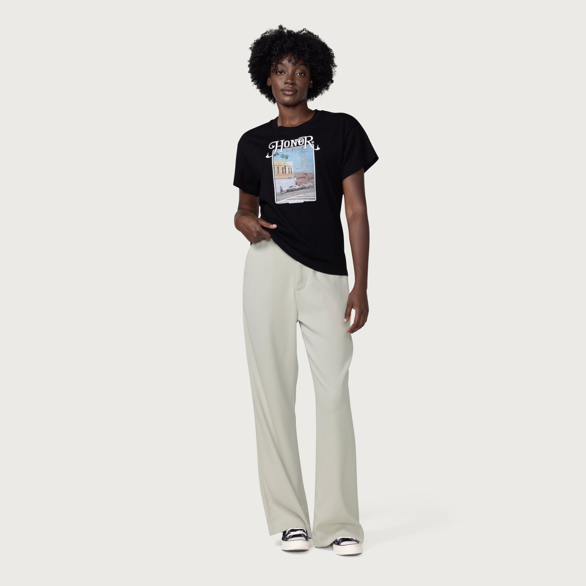 Womens Our Block T-Shirt - Black sold by Honor the Gift product image thumbnail 2