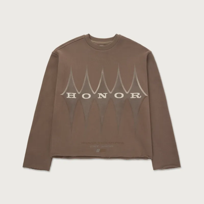 HTG® Raw Edge Pullover - Grey made by Honor the Gift