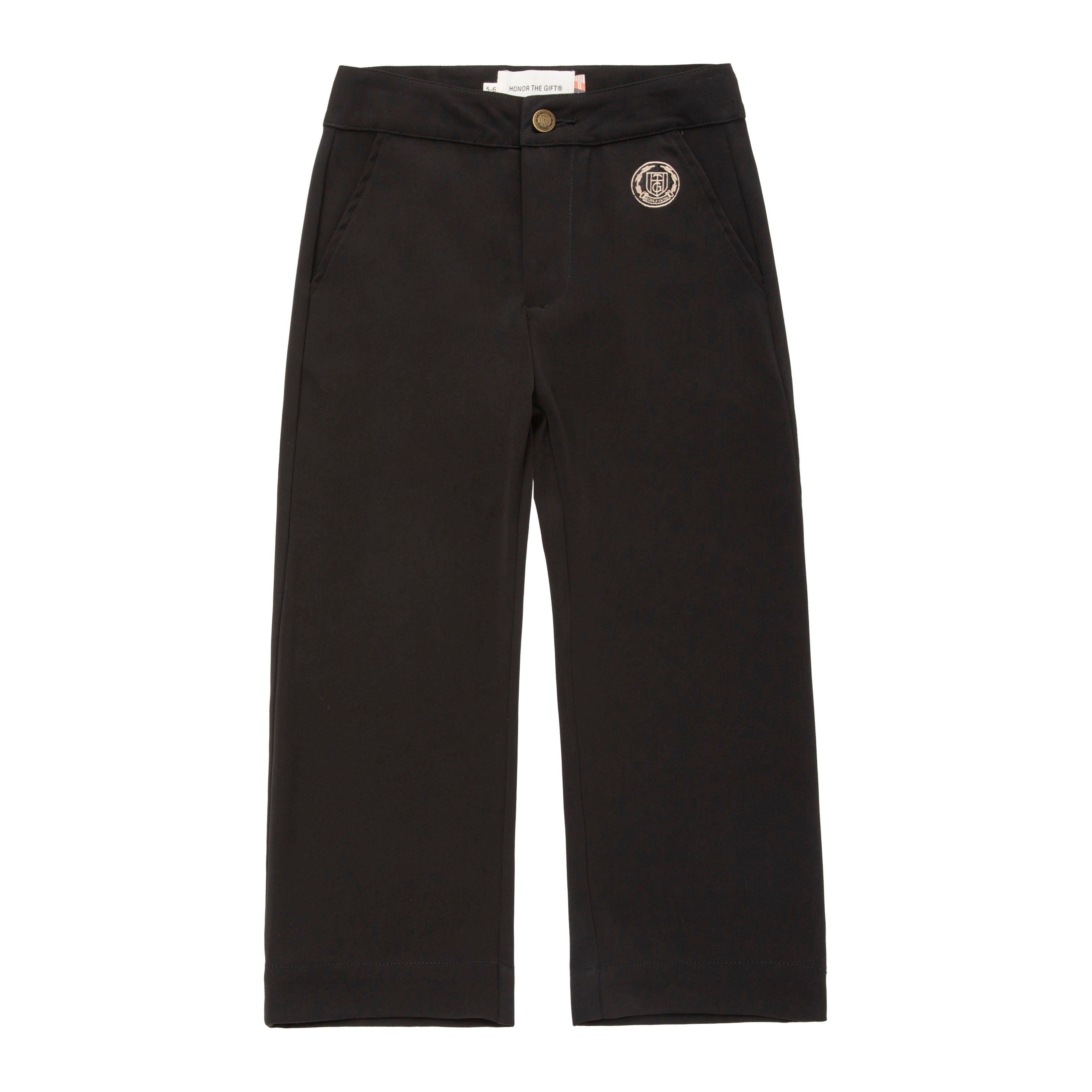Kids Girls Wide Leg Trouser - Black sold by Honor the Gift