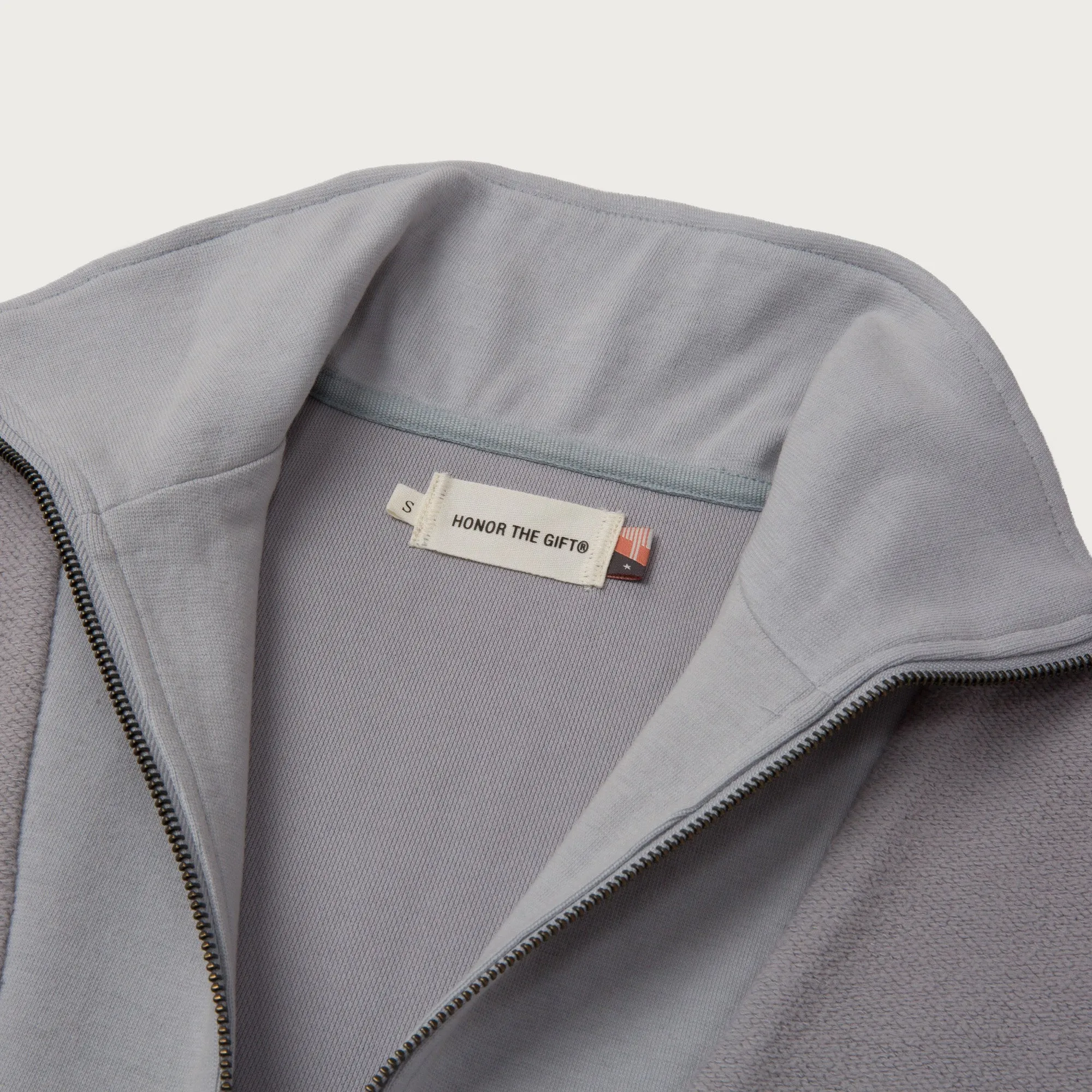 Womens French Terry 1/2 Zip - Stone sold by Honor the Gift product image thumbnail 4