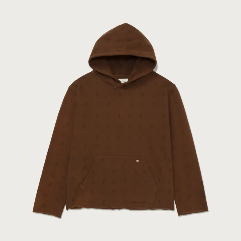 HTG® Raw Edge Hoodie - Brown sold by Honor the Gift