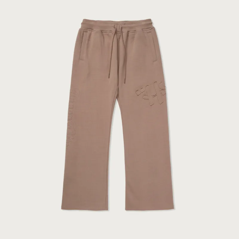 Script Embroidered Sweats - Lt. Brown made by Honor the Gift