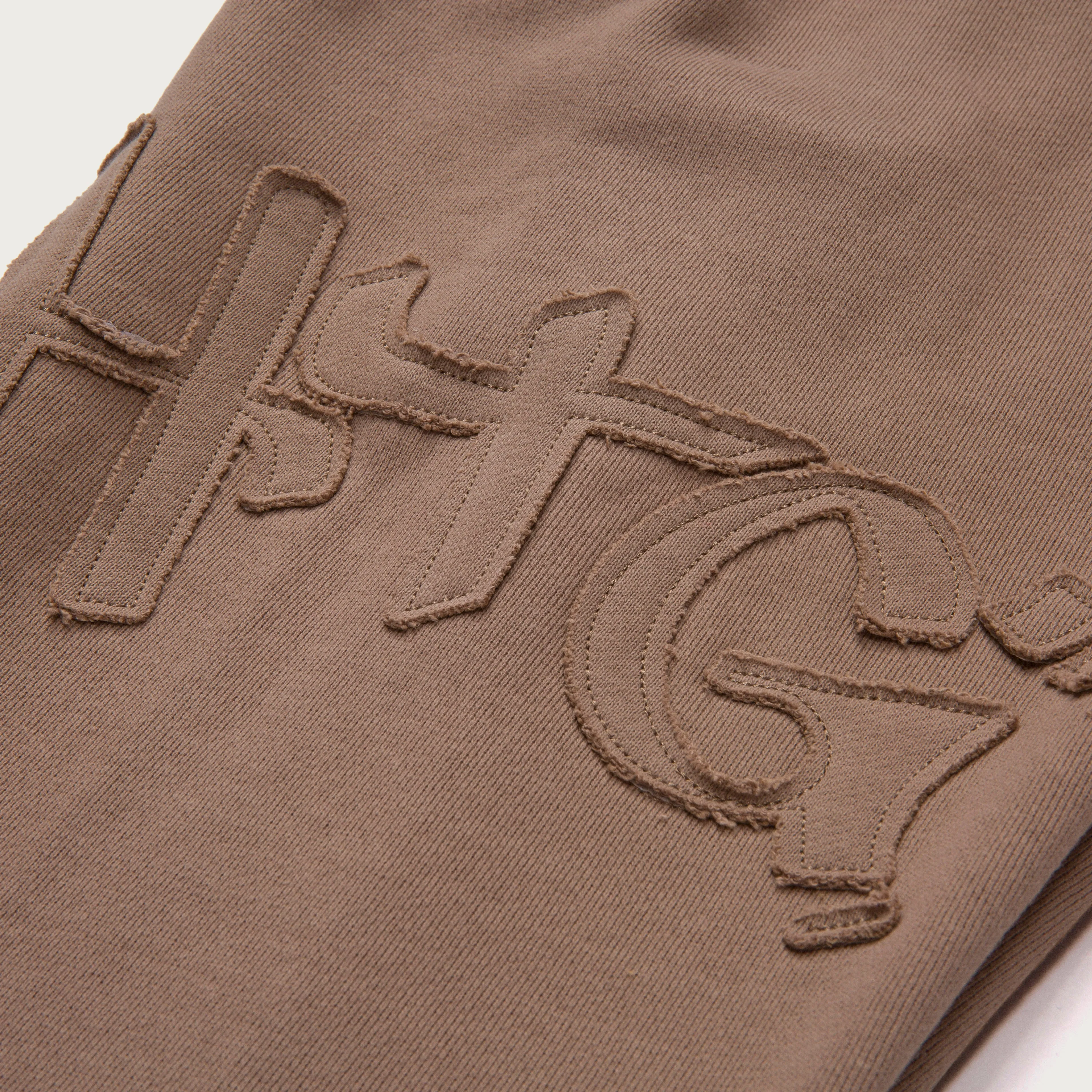 Script Embroidered Sweats - Lt. Brown sold by Honor the Gift product image thumbnail 4