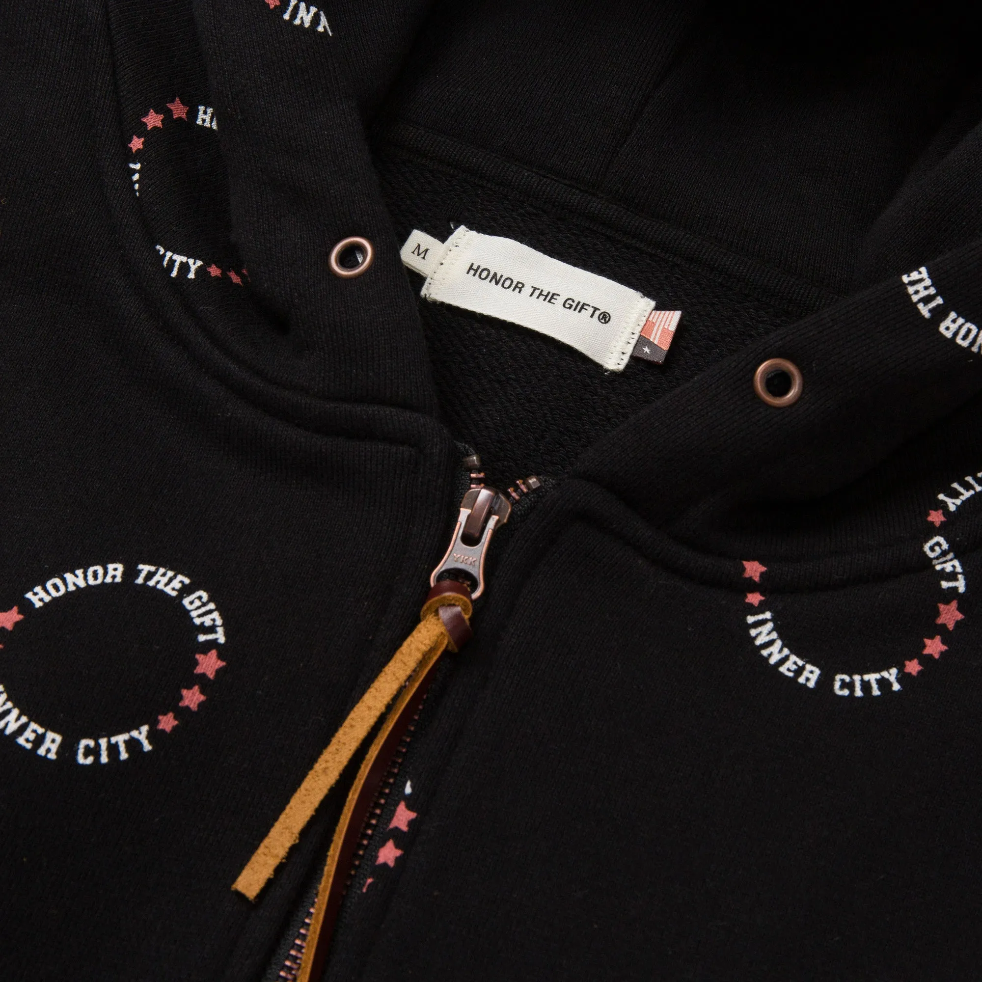 HTG® Zip Up Hoodie - Black sold by Honor the Gift product image thumbnail 4