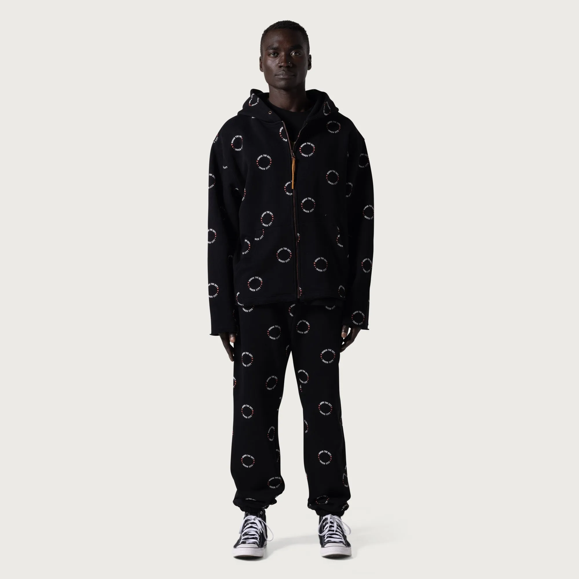 HTG® Zip Up Hoodie - Black sold by Honor the Gift product image thumbnail 3