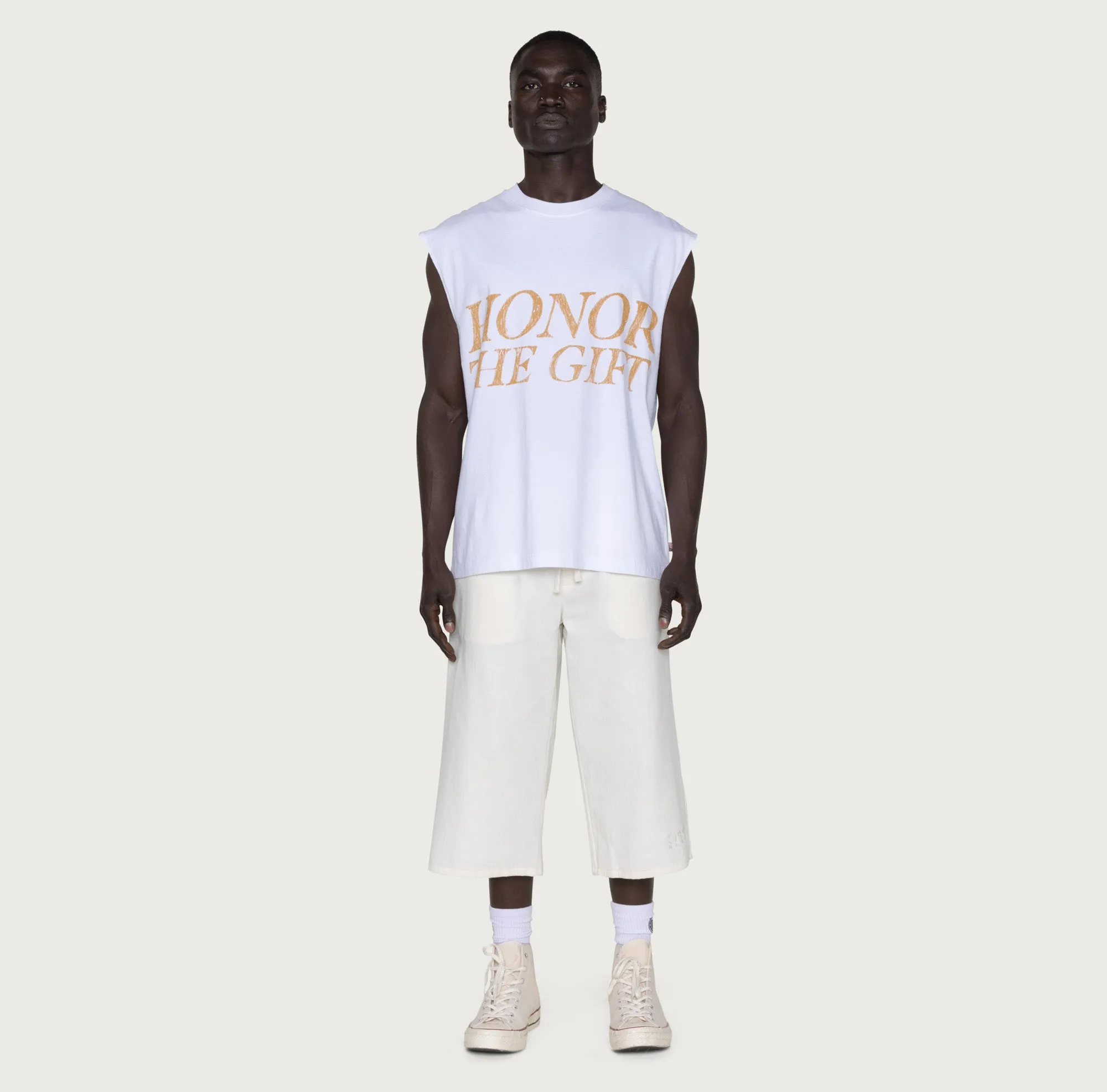 Herringbone Long Short - Cream sold by Honor the Gift product image thumbnail 3