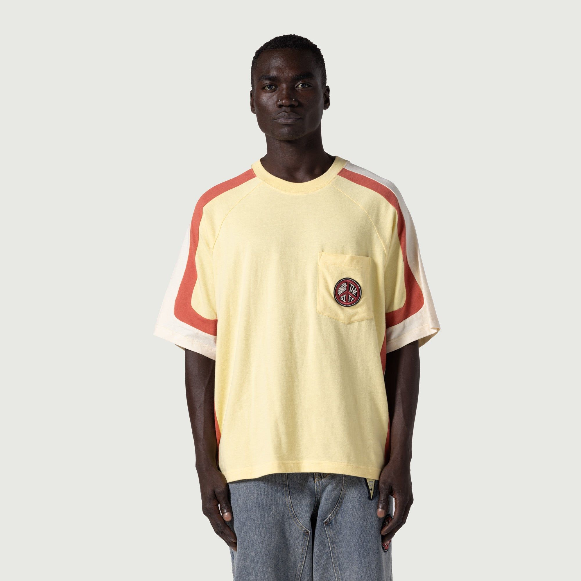 S/S Panel Pocket T-Shirt - Yellow sold by Honor the Gift product image thumbnail 5