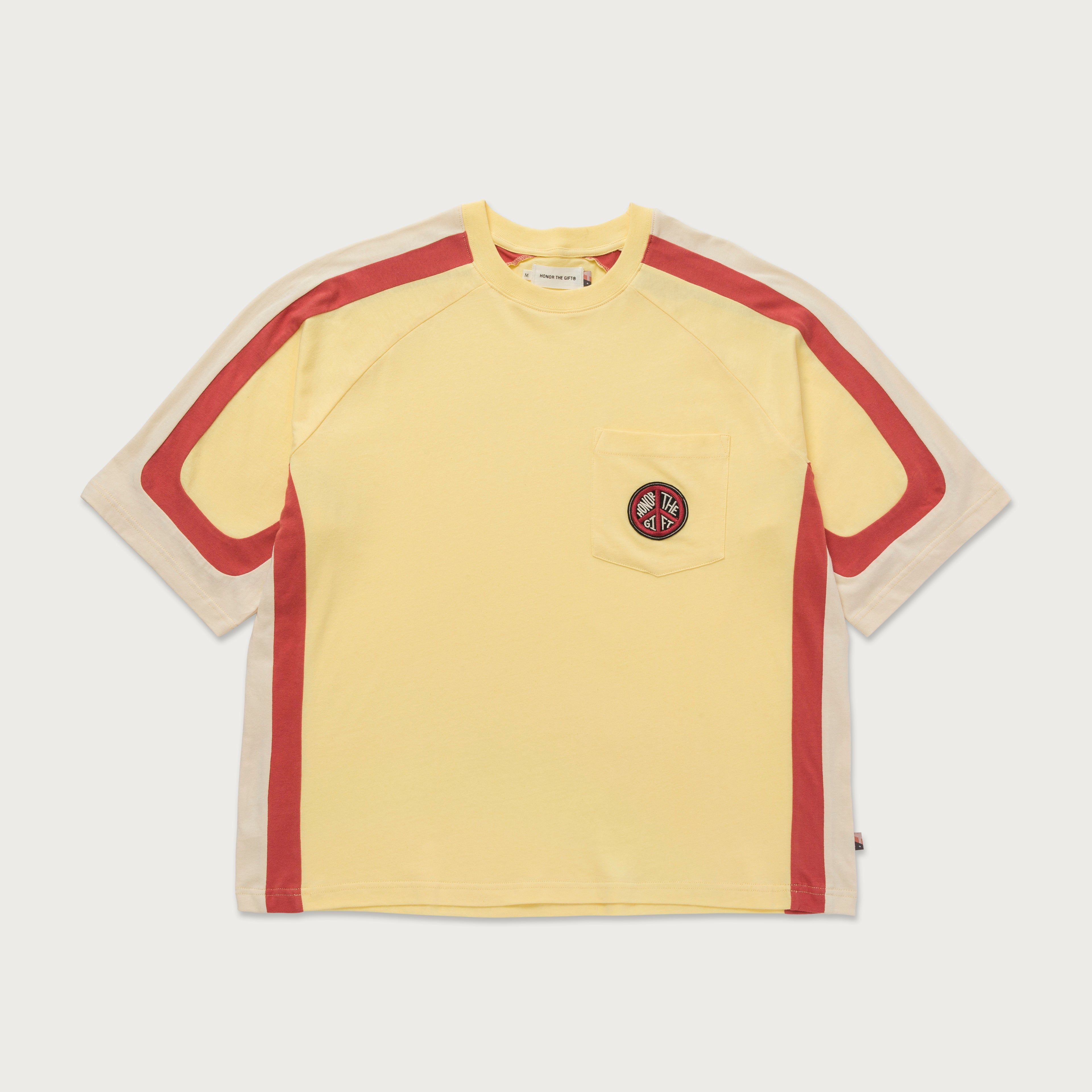 S/S Panel Pocket T-Shirt - Yellow sold by Honor the Gift