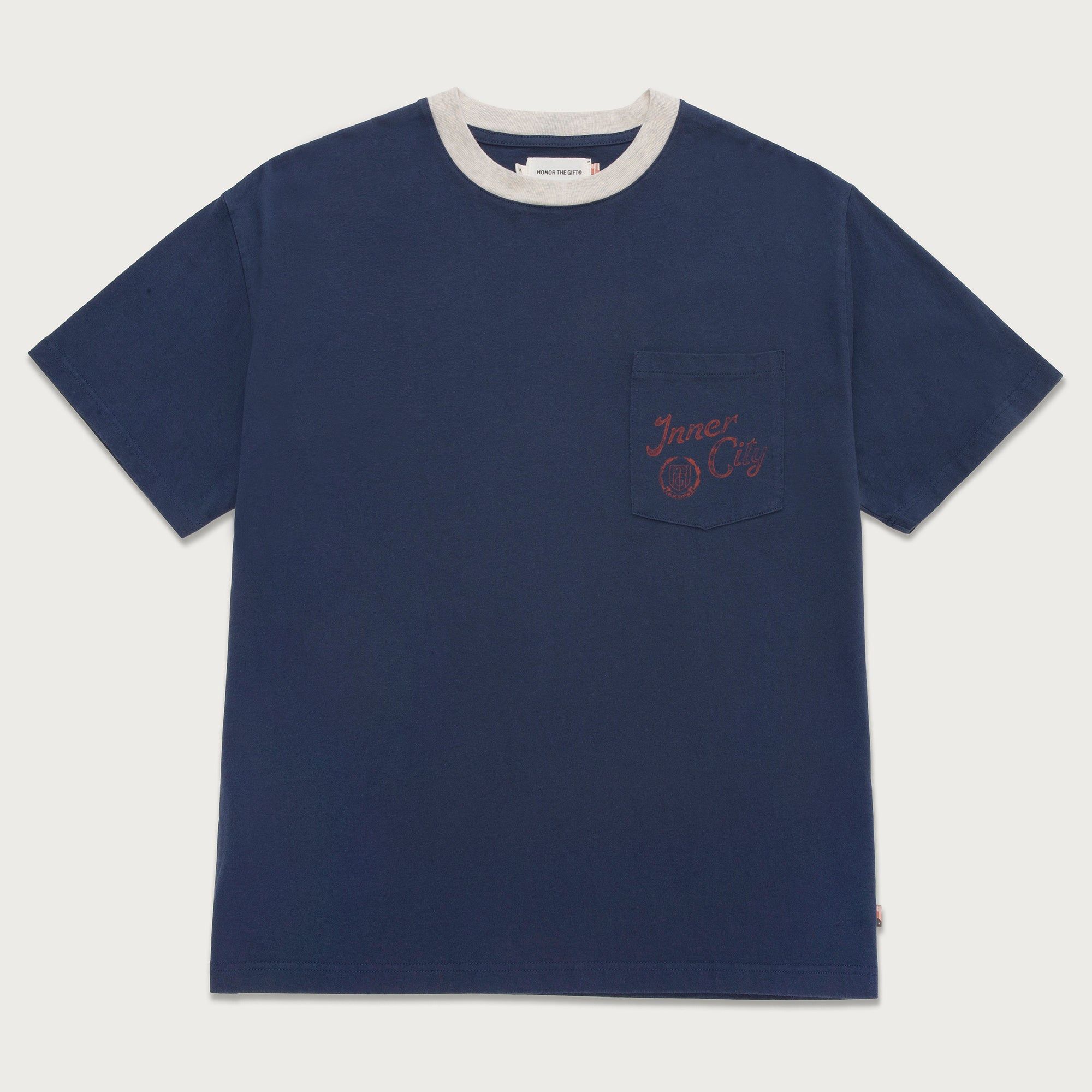 Neighborhood Pocket T-Shirt - Navy sold by Honor the Gift
