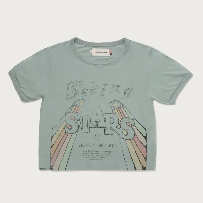 Women's Seeing Stars T-Shirt - Sage sold by Honor the Gift