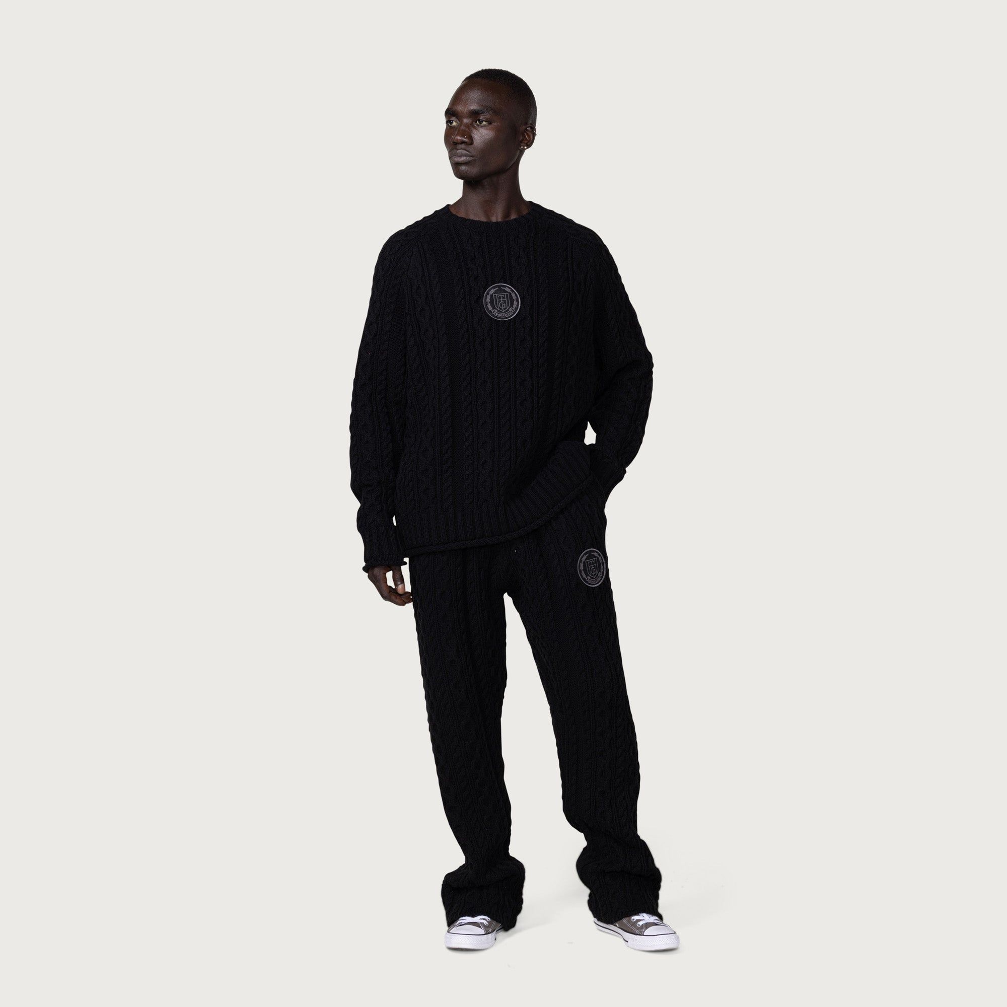 Cable Knit Pant - Black sold by Honor the Gift product image thumbnail 2