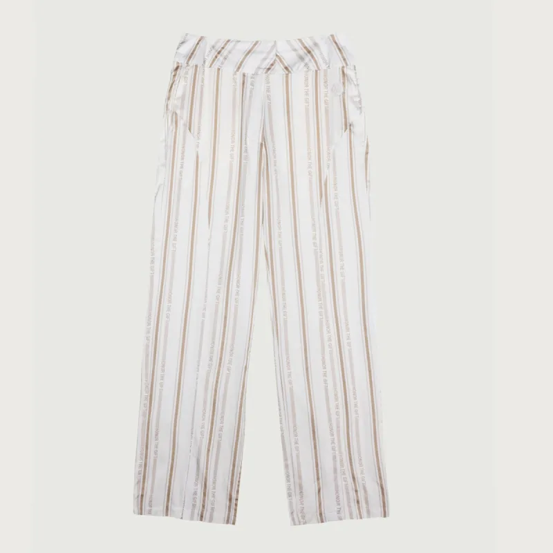 Womens Honor Stripe Pant - Bone Stripe sold by Honor the Gift