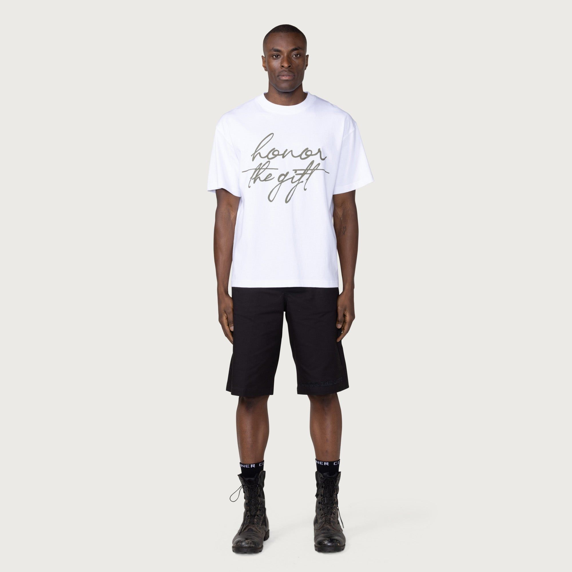 HTG® Script T-Shirt - White sold by Honor the Gift product image thumbnail 2