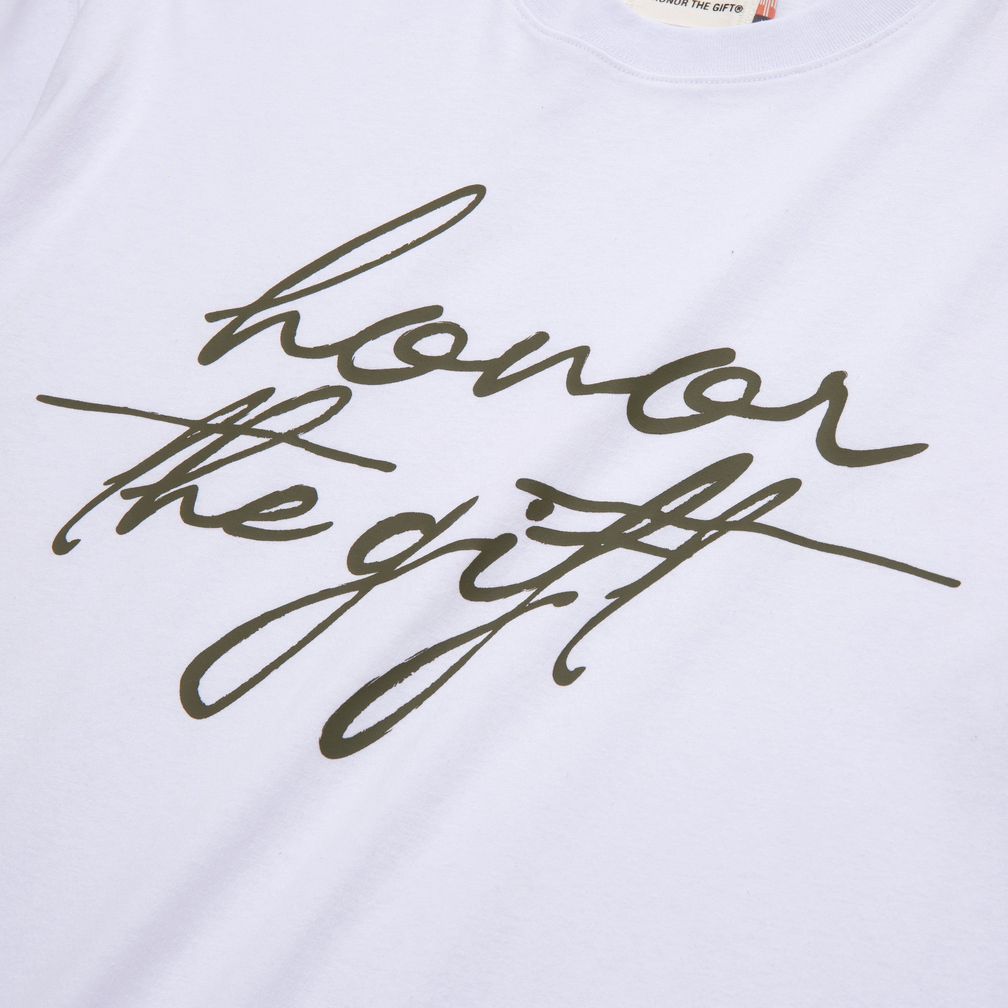 HTG® Script T-Shirt - White sold by Honor the Gift product image thumbnail 3
