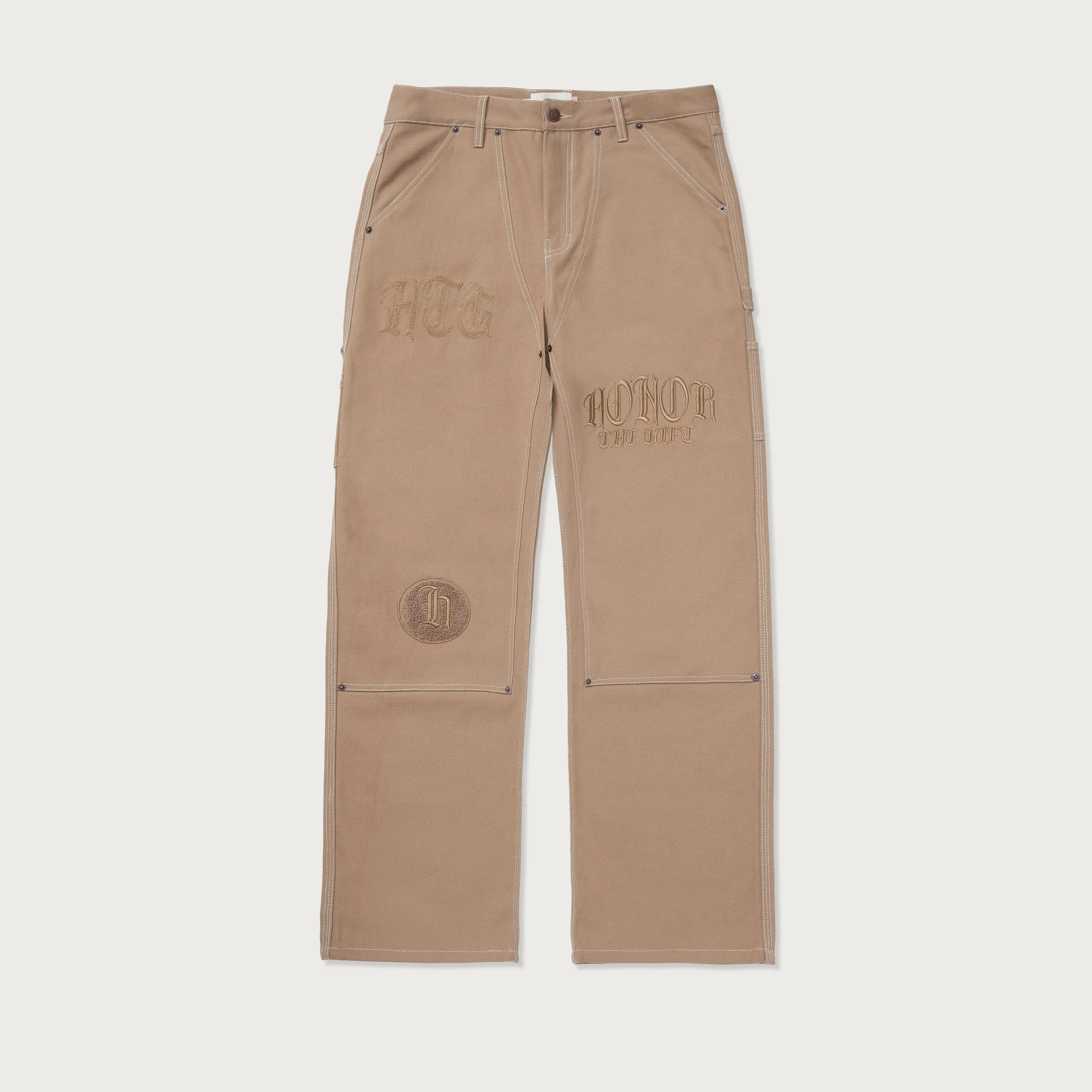 Script Carpenter Pant - Lt. Brown sold by Honor the Gift