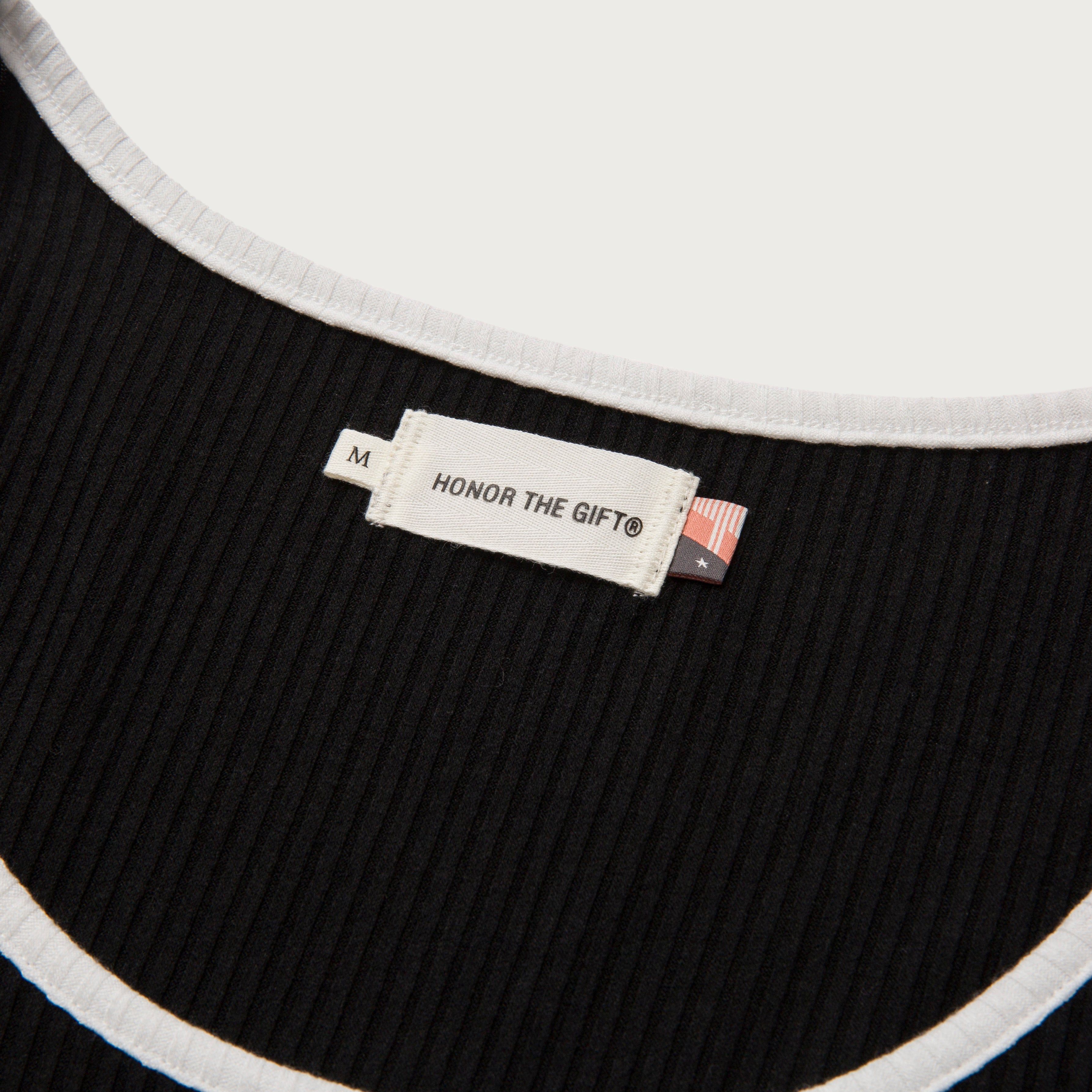 Binded Rib Tank - Black sold by Honor the Gift product image thumbnail 4