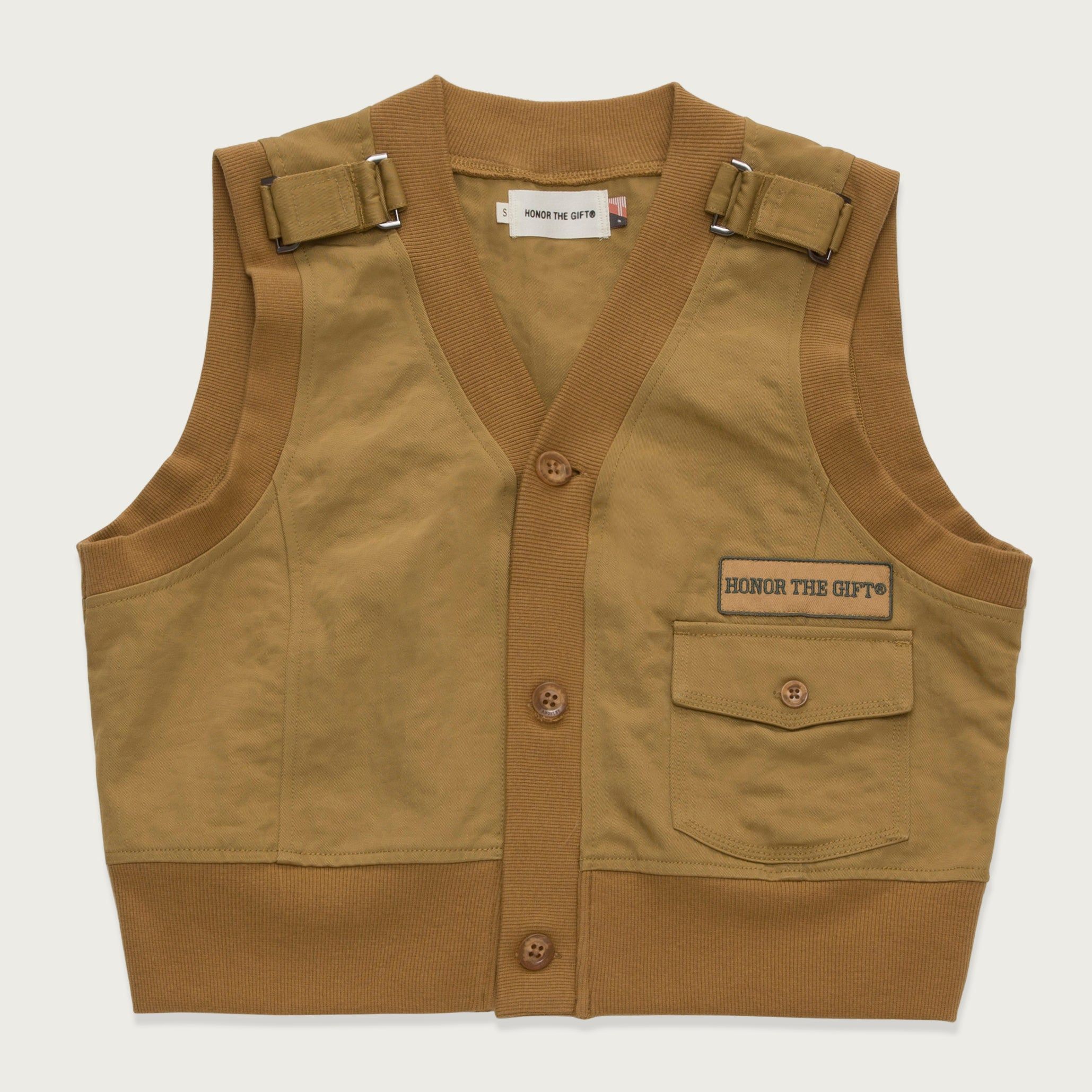 Womens Shop Vest - Khaki sold by Honor the Gift