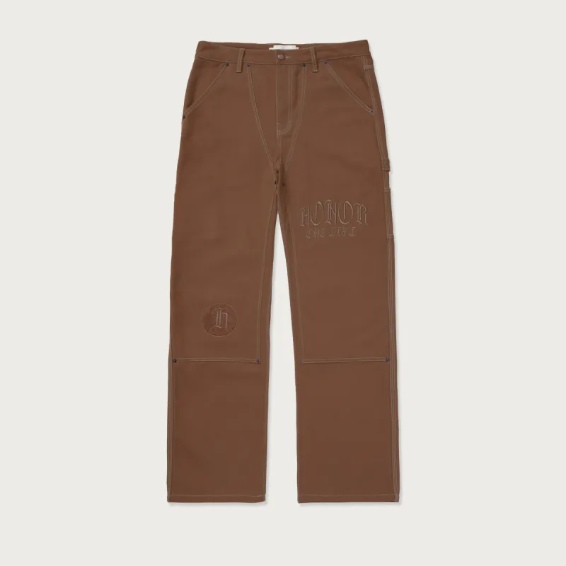 Script Carpenter Pant - Brown sold by Honor the Gift