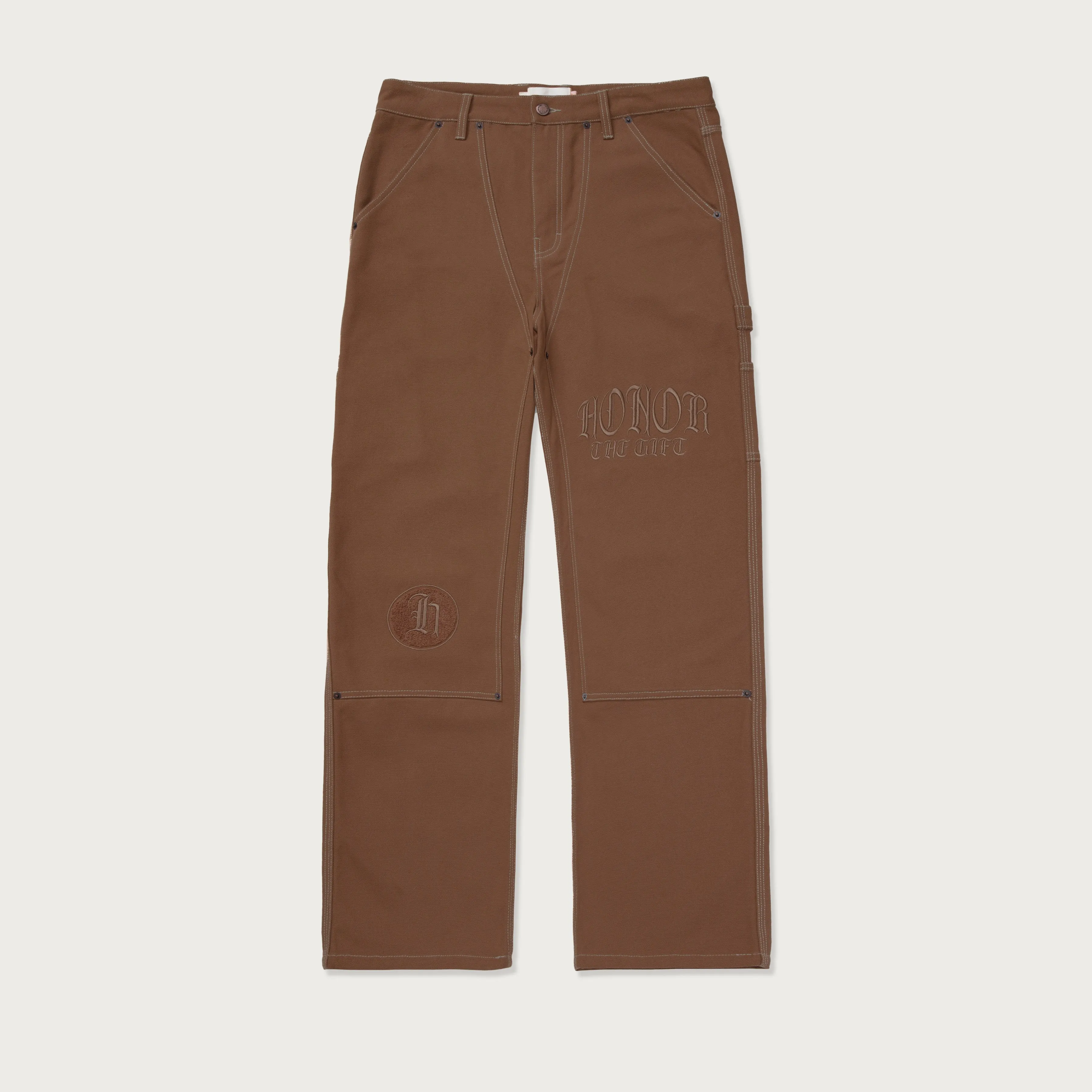 Script Carpenter Pant - Brown sold by Honor the Gift