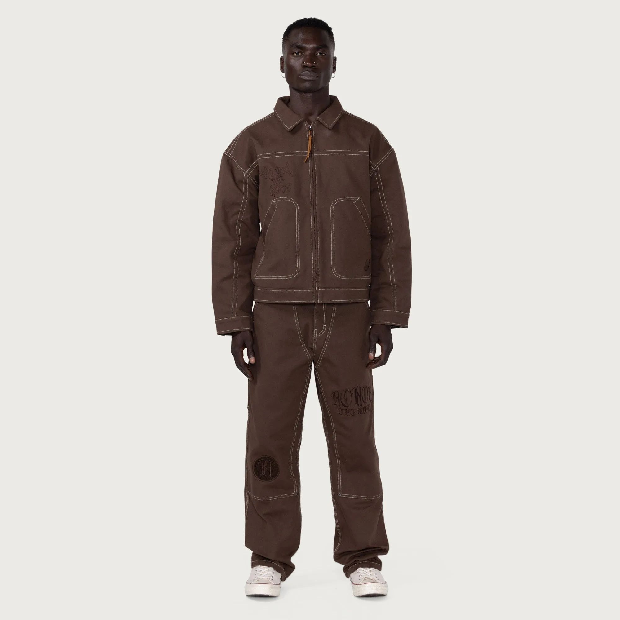 Script Carpenter Pant - Brown sold by Honor the Gift product image thumbnail 3