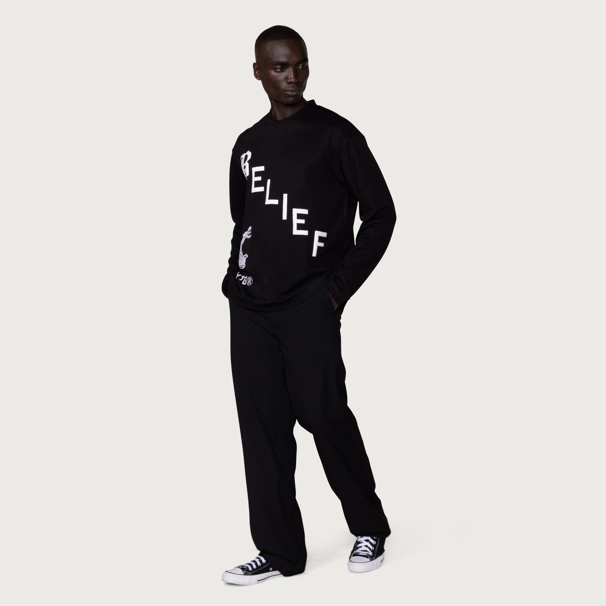 Belief L/S T-Shirt - Black sold by Honor the Gift product image thumbnail 3