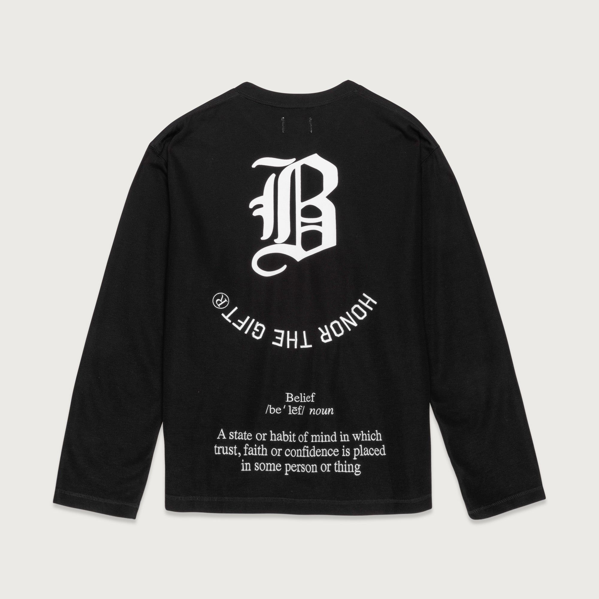 Belief L/S T-Shirt - Black sold by Honor the Gift product image thumbnail 2
