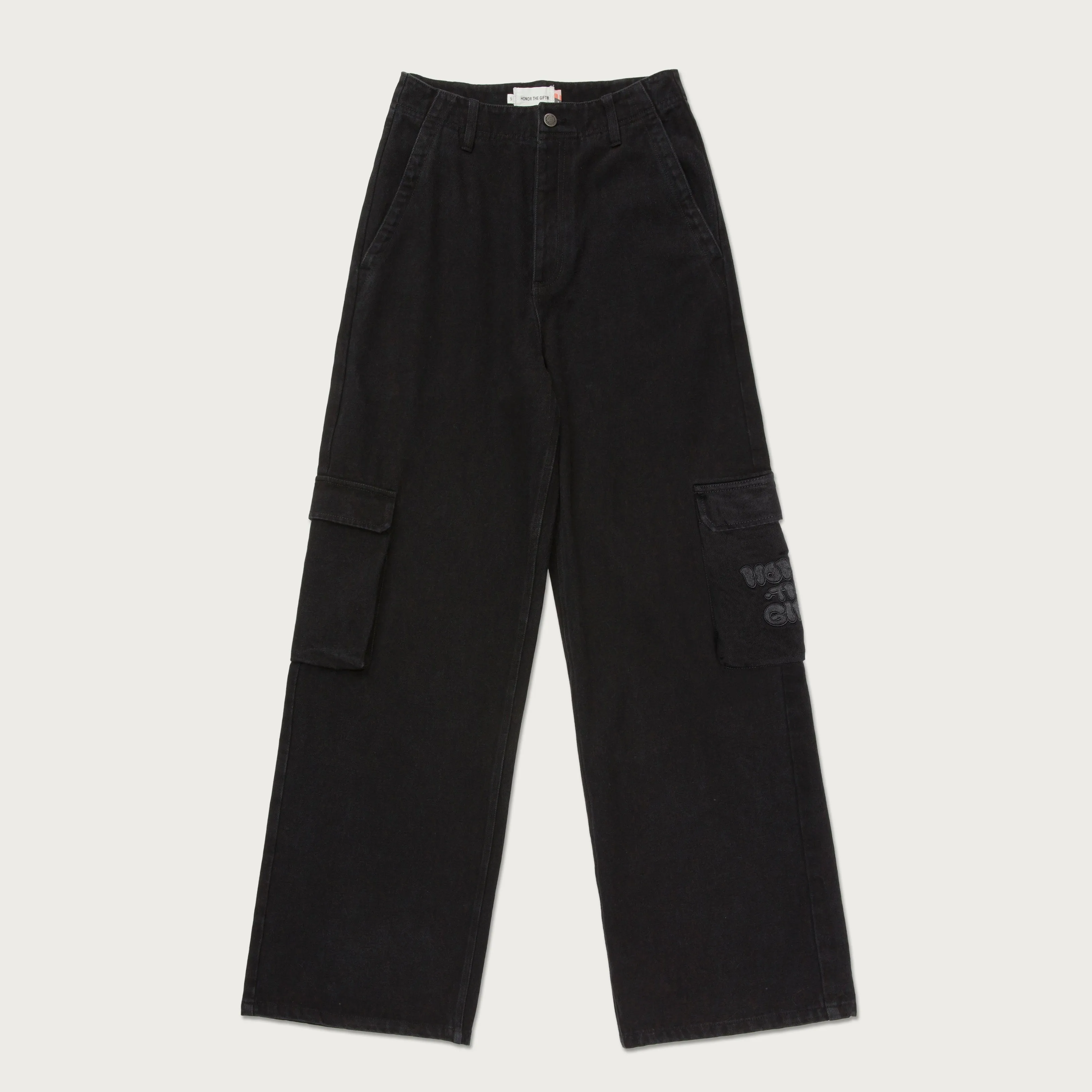 Womens Denim Cargo - Black sold by Honor the Gift